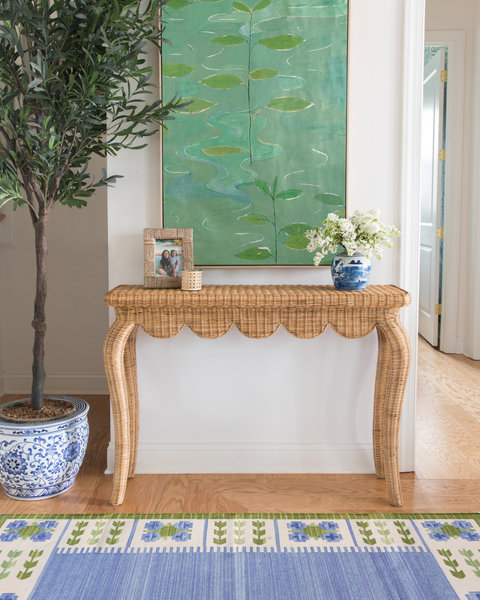 Amelia Scalloped Wicker Table – Society Social