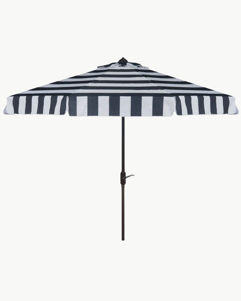 black and sand striped patio umbrella St. Tropez Striped Umbrella – Society Social