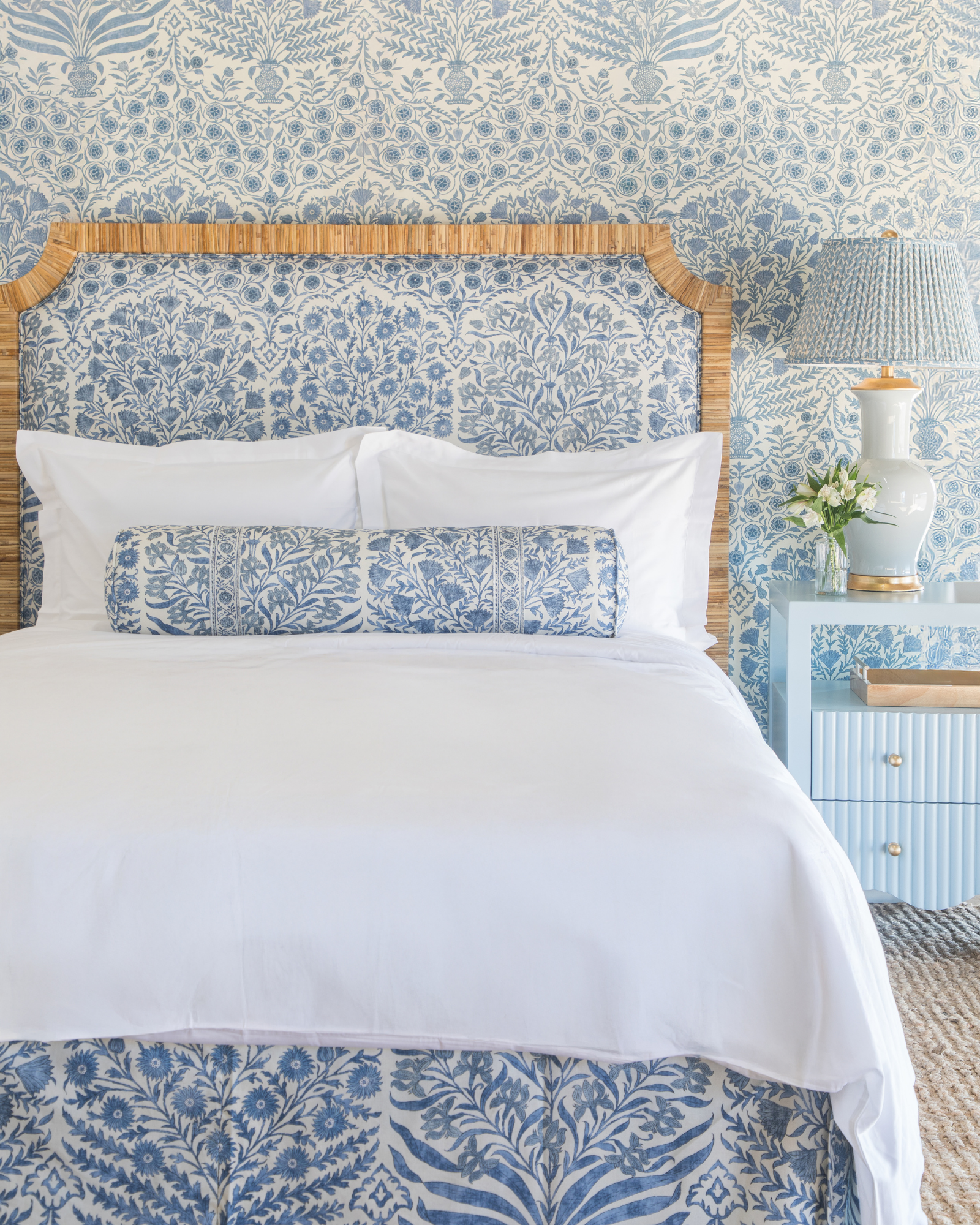 Sameera in Blue / Indigo Bolster Pillow