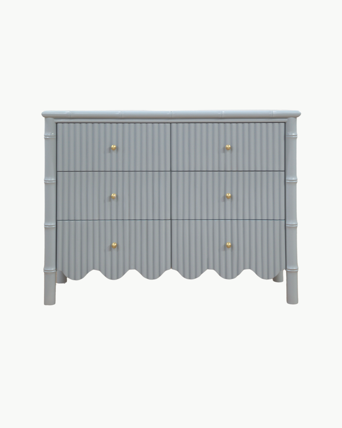 FACTORY | Drew's Rattan Dresser 48" - Custom Color in Parma Gray