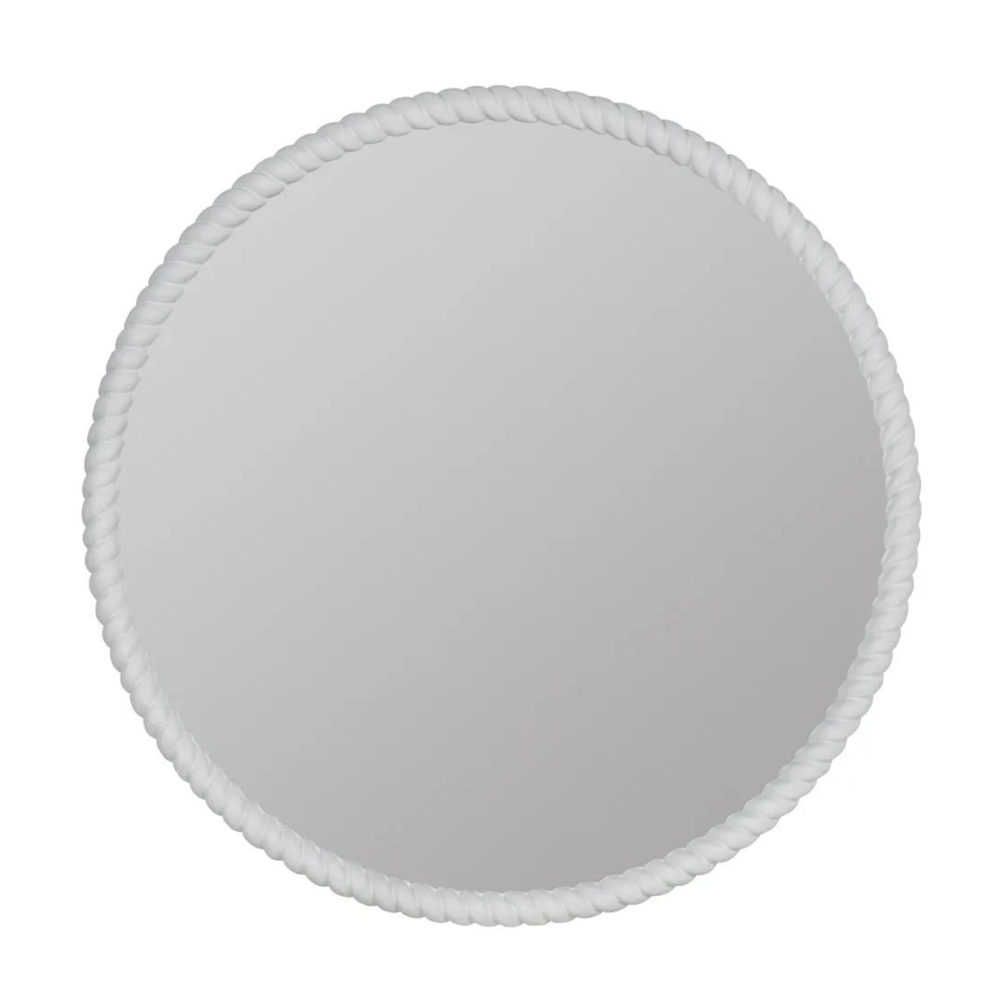 White Rope Mirror - Round