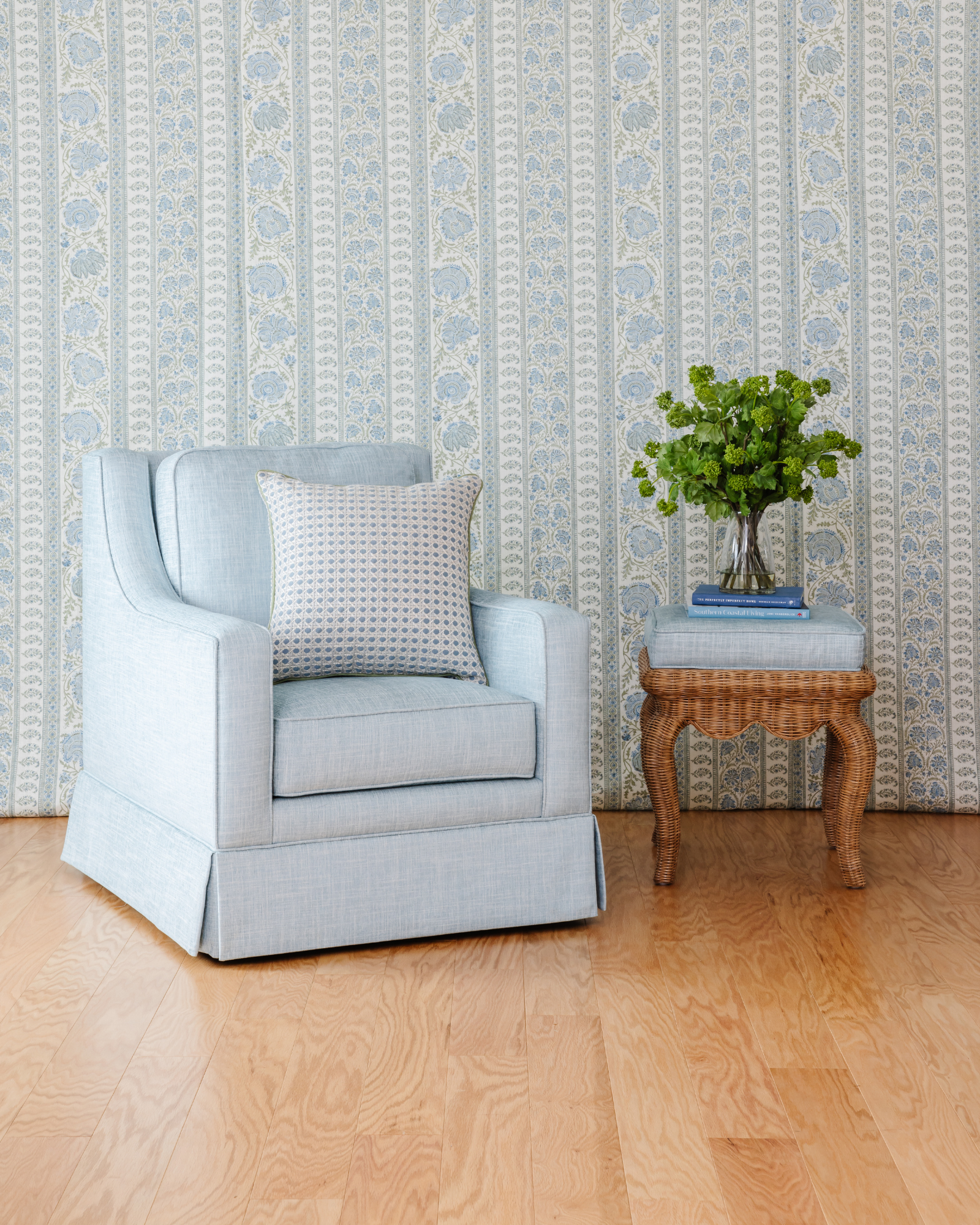 Amelia Scalloped Wicker Stool