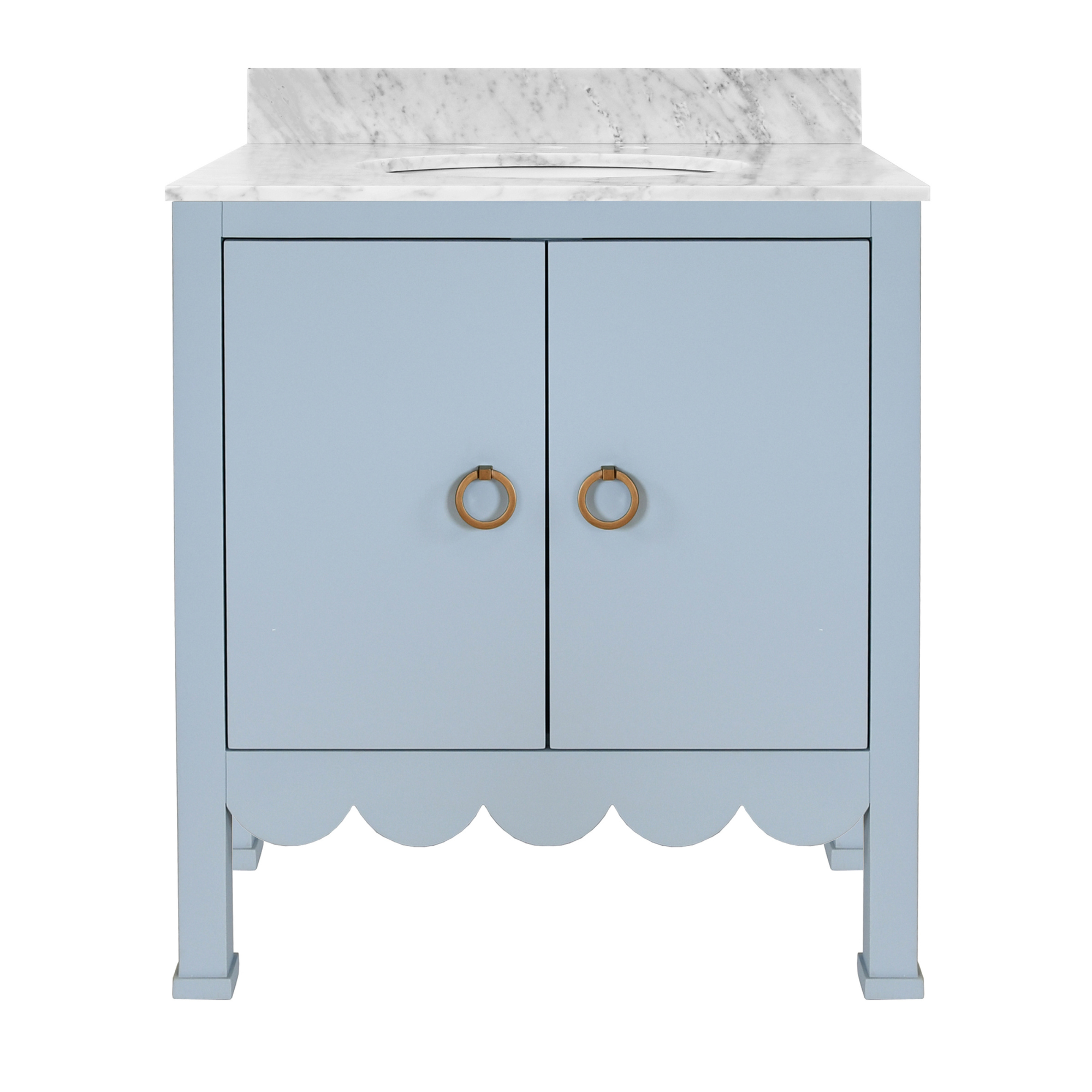 Capri Scalloped Vanity in Light Blue
