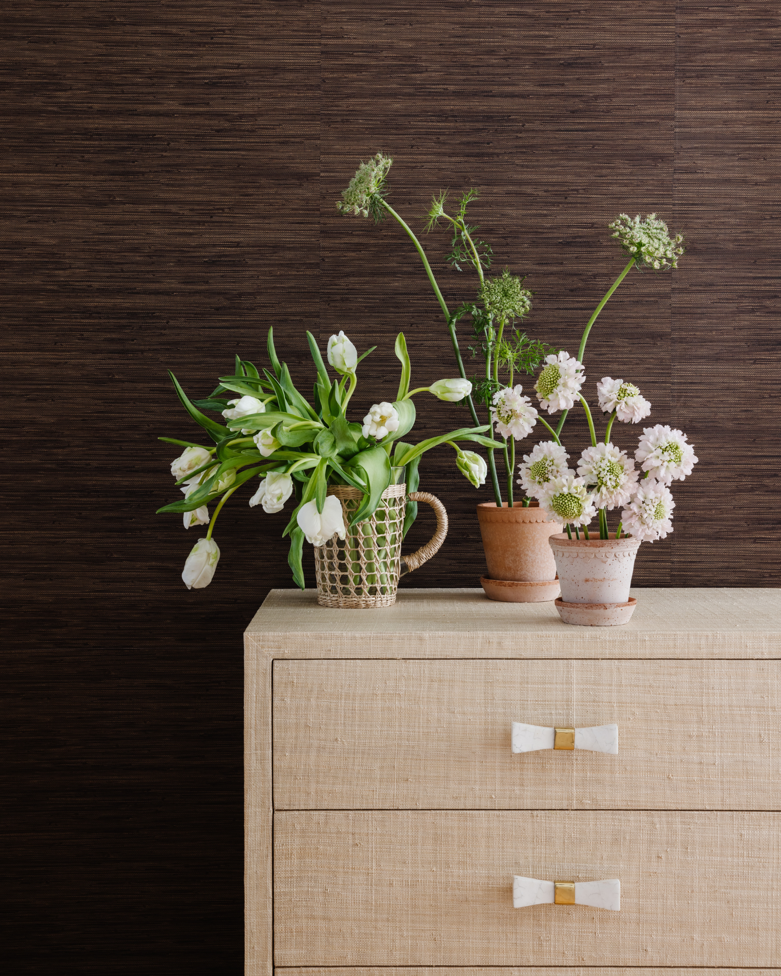 Carmen Grasscloth Nightstand