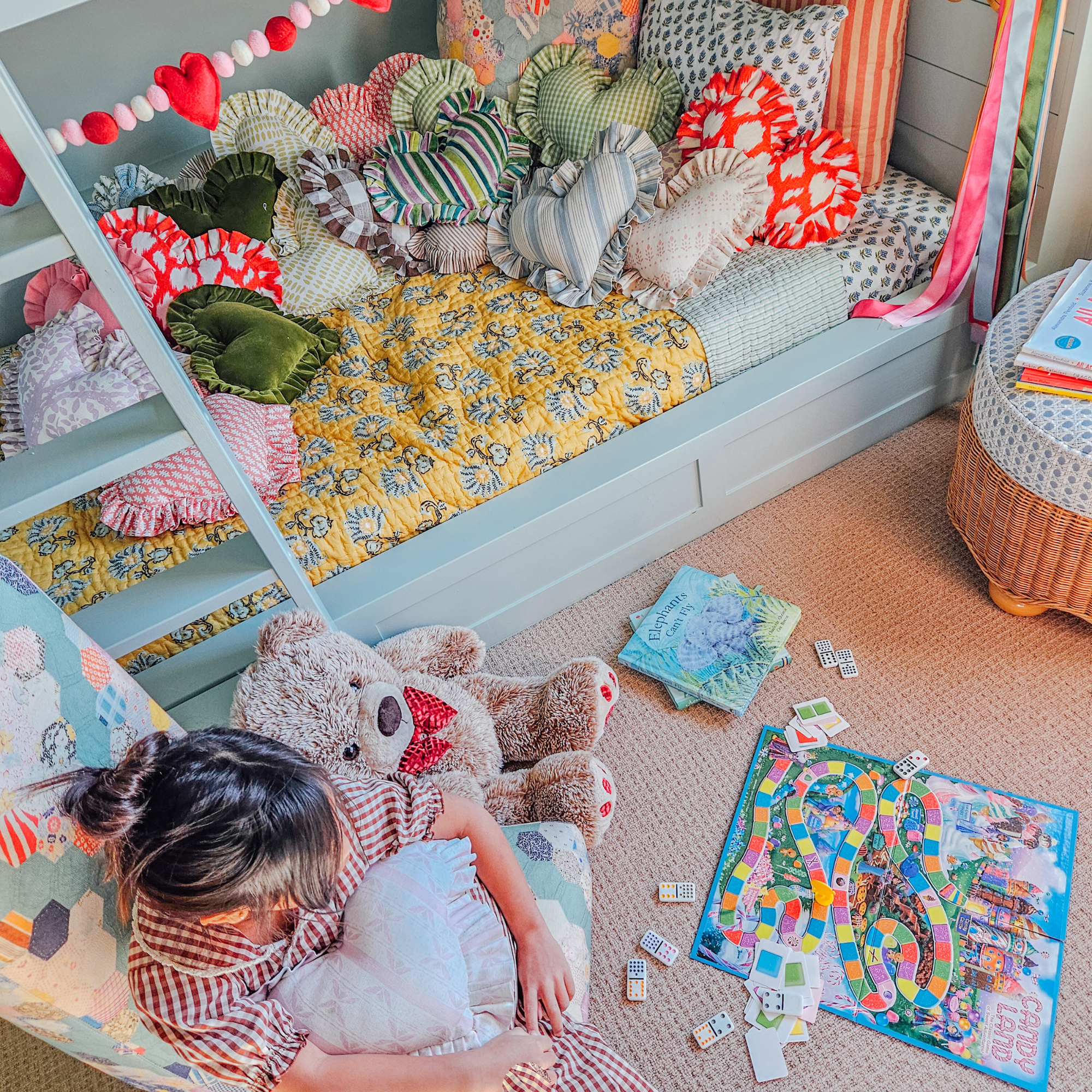 Heart Ruffle Pillow I