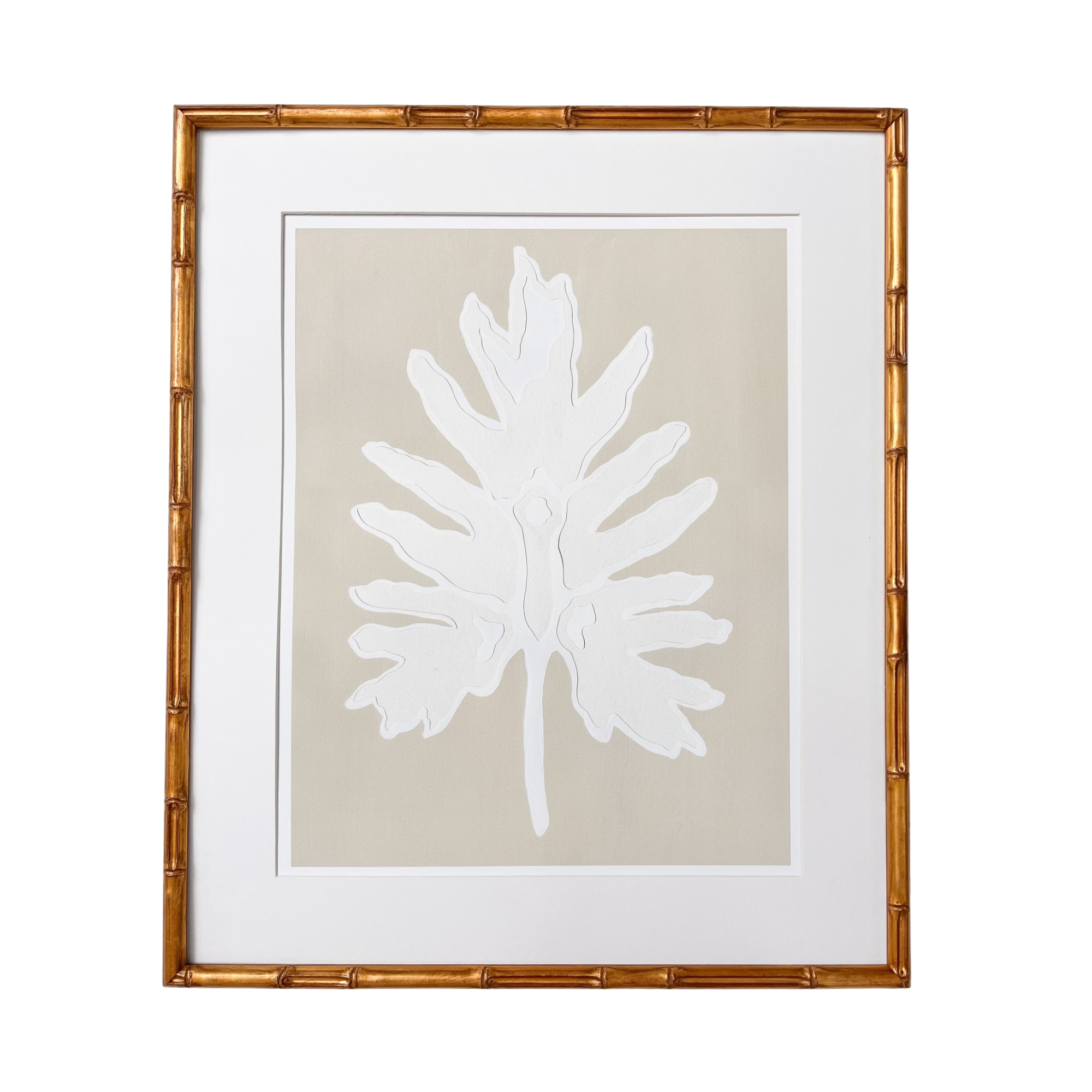 Neutral Split Leaf Print by Kendal Blanchard Art