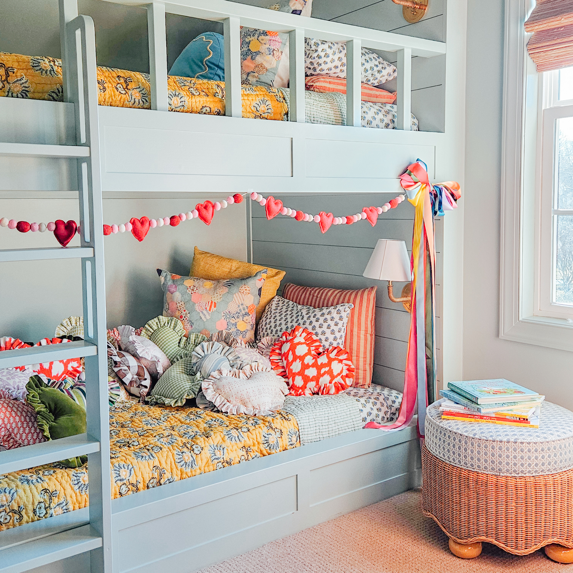 Heart Ruffle Pillow VII