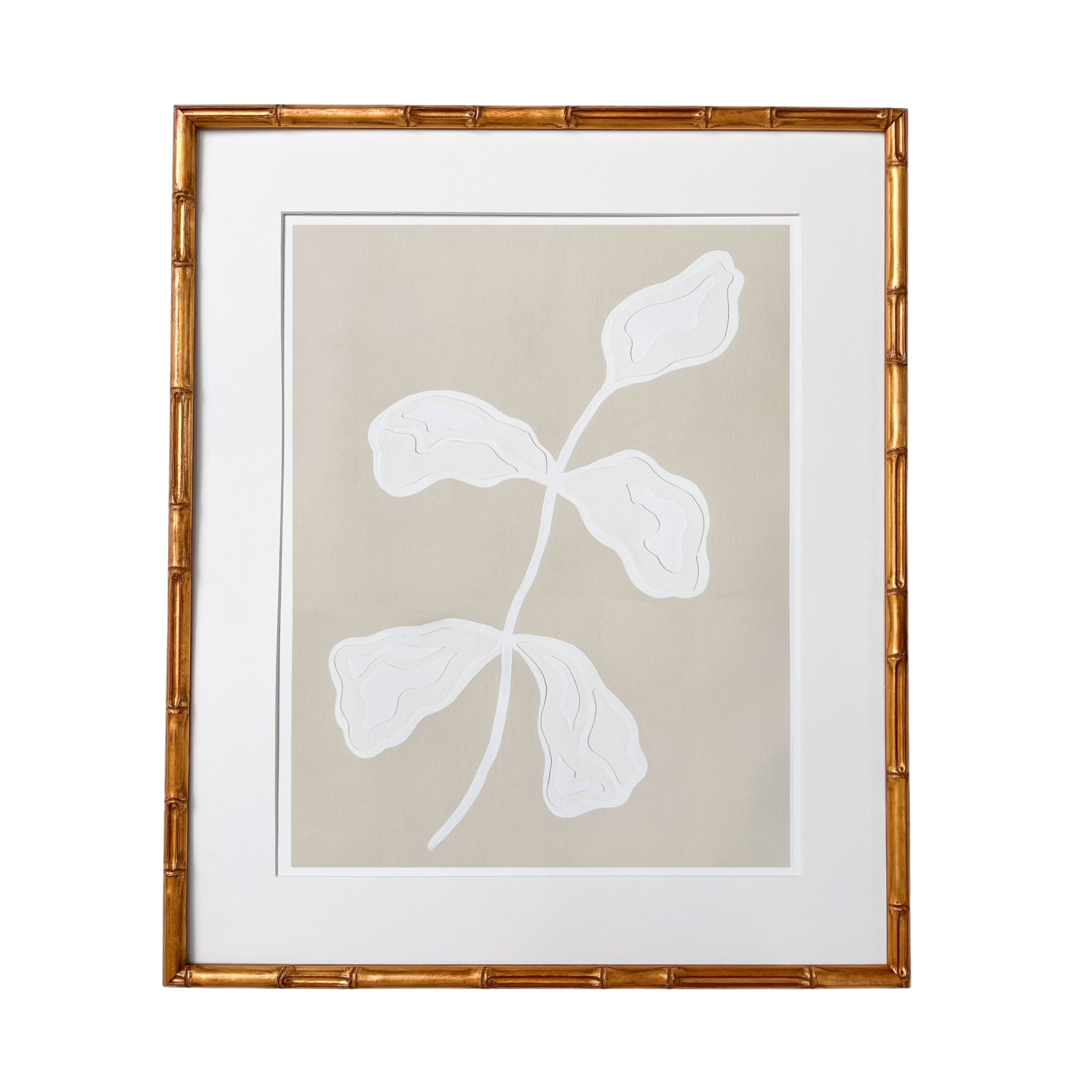 Neutral Olive Branch Print by Kendal Blanchard Art