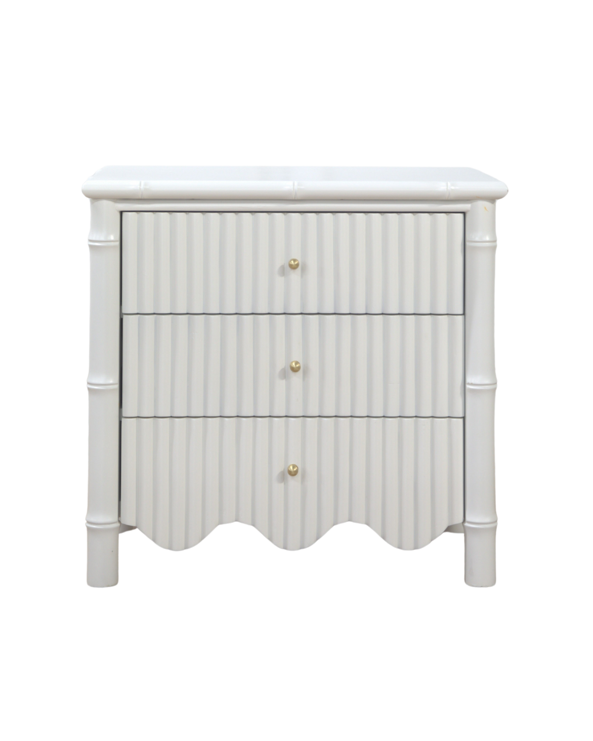 FACTORY | Drew's Rattan Nightstand in Snowbound