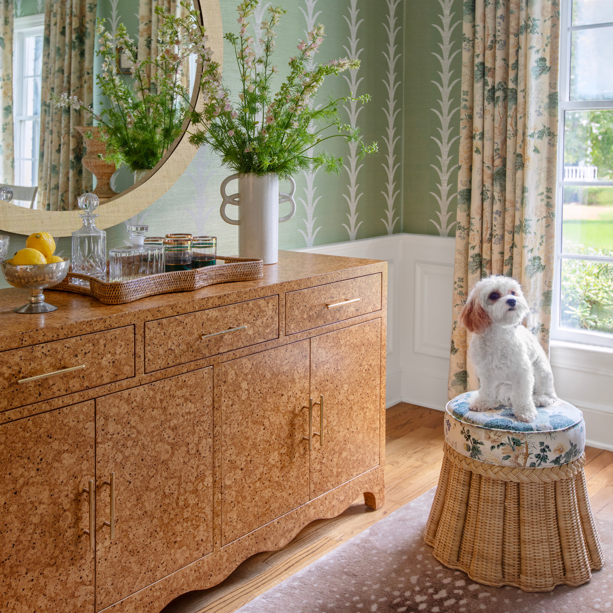 Wavy Burloise Credenza
