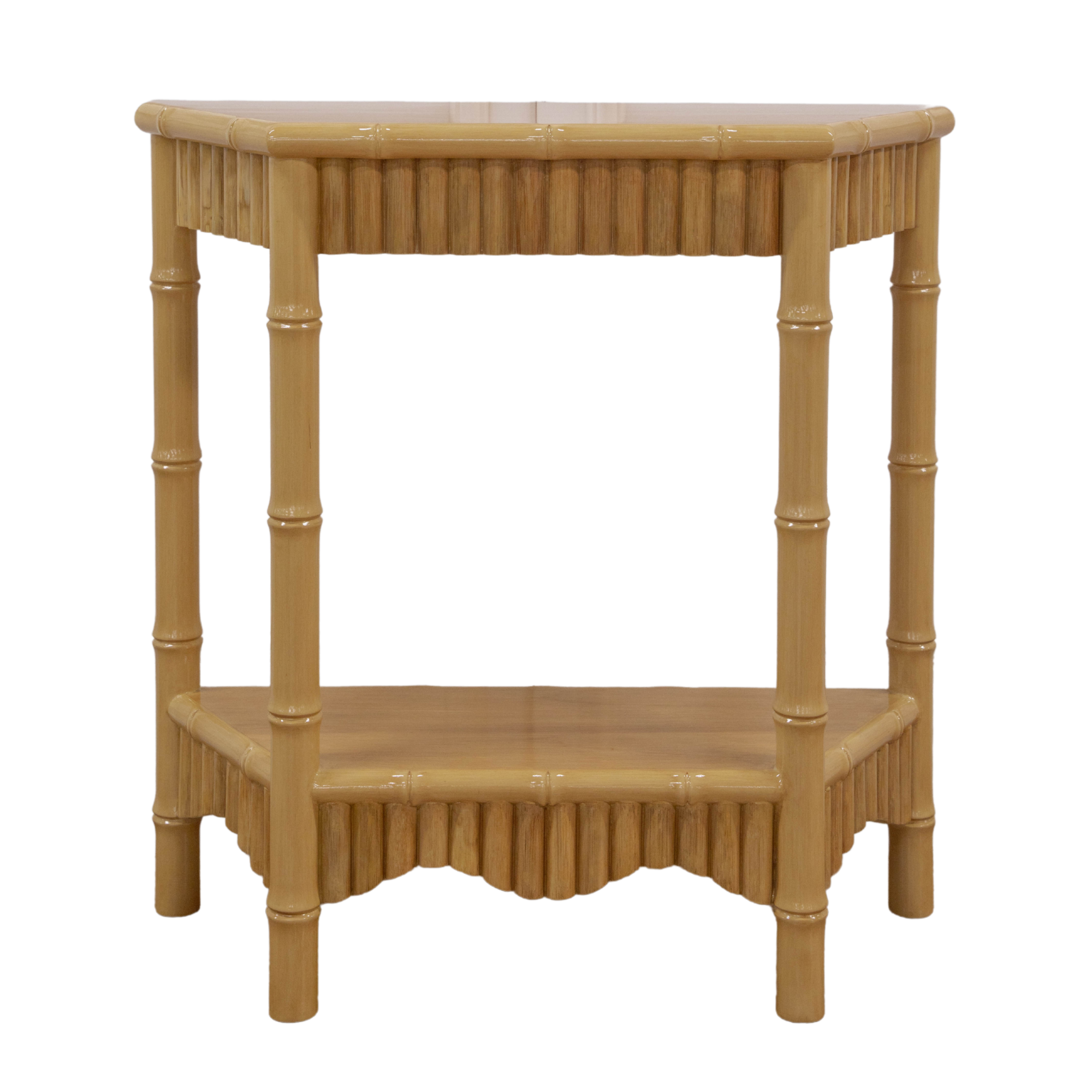 BonBon Rattan Demilune Table