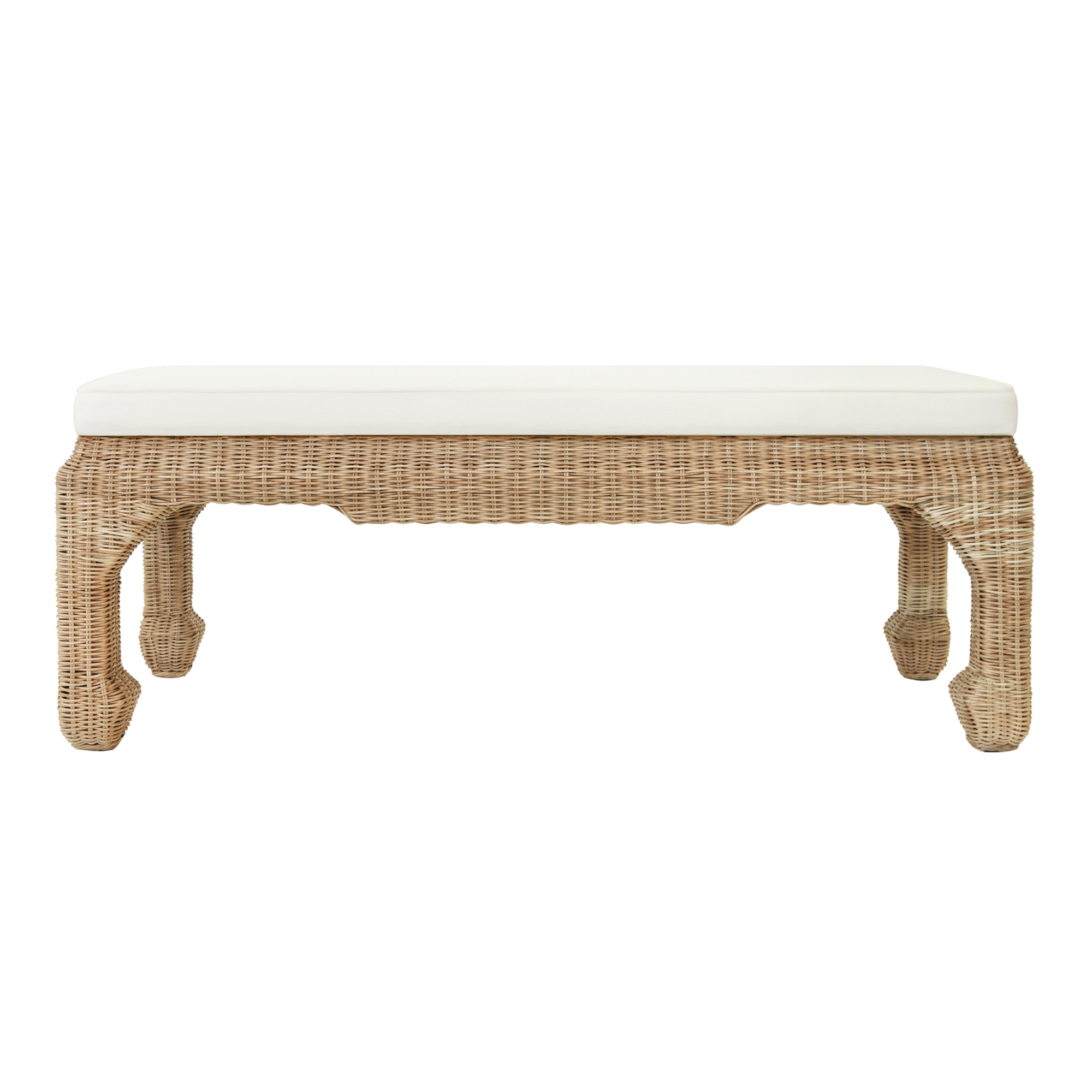 Newton Wicker Bench