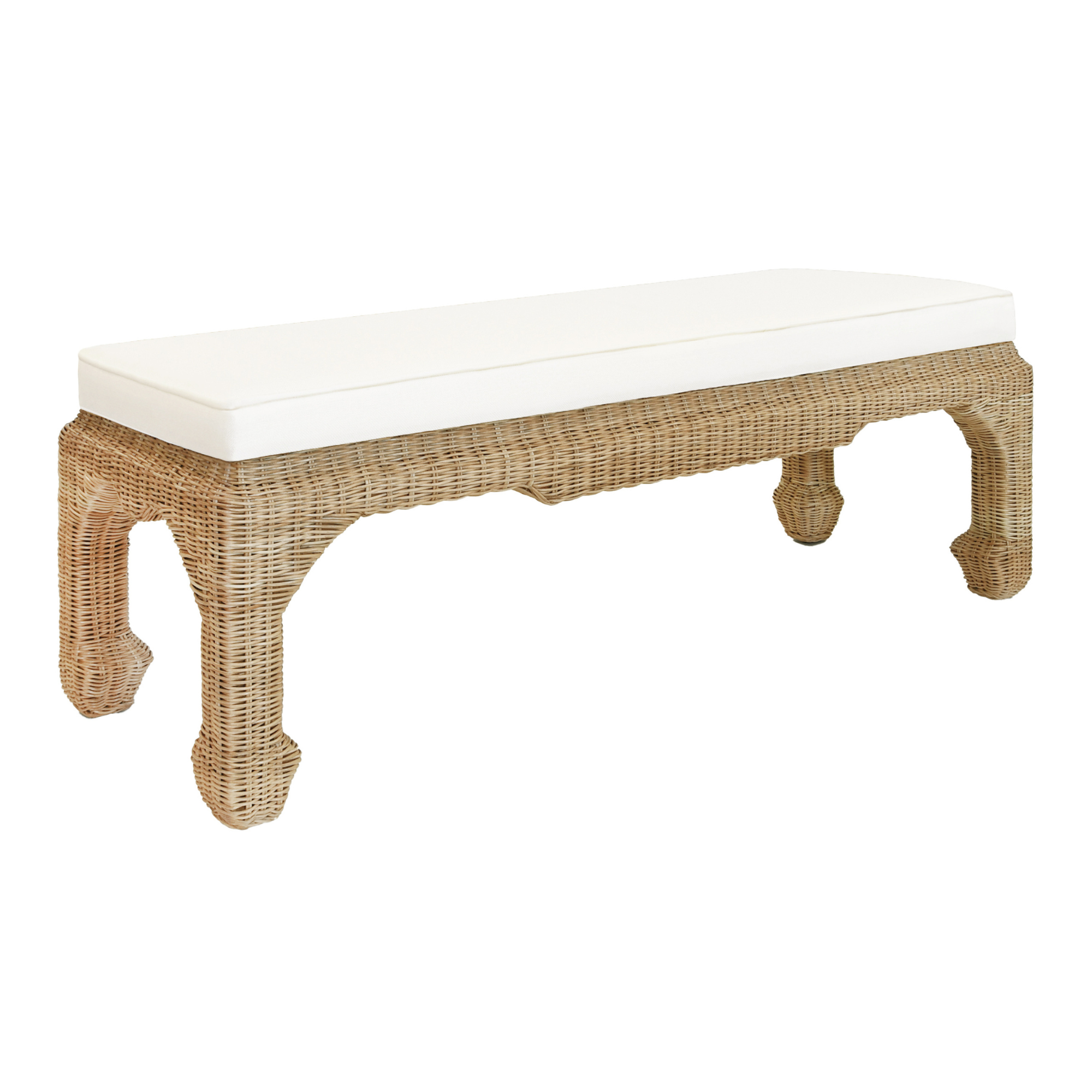 Newton Wicker Bench