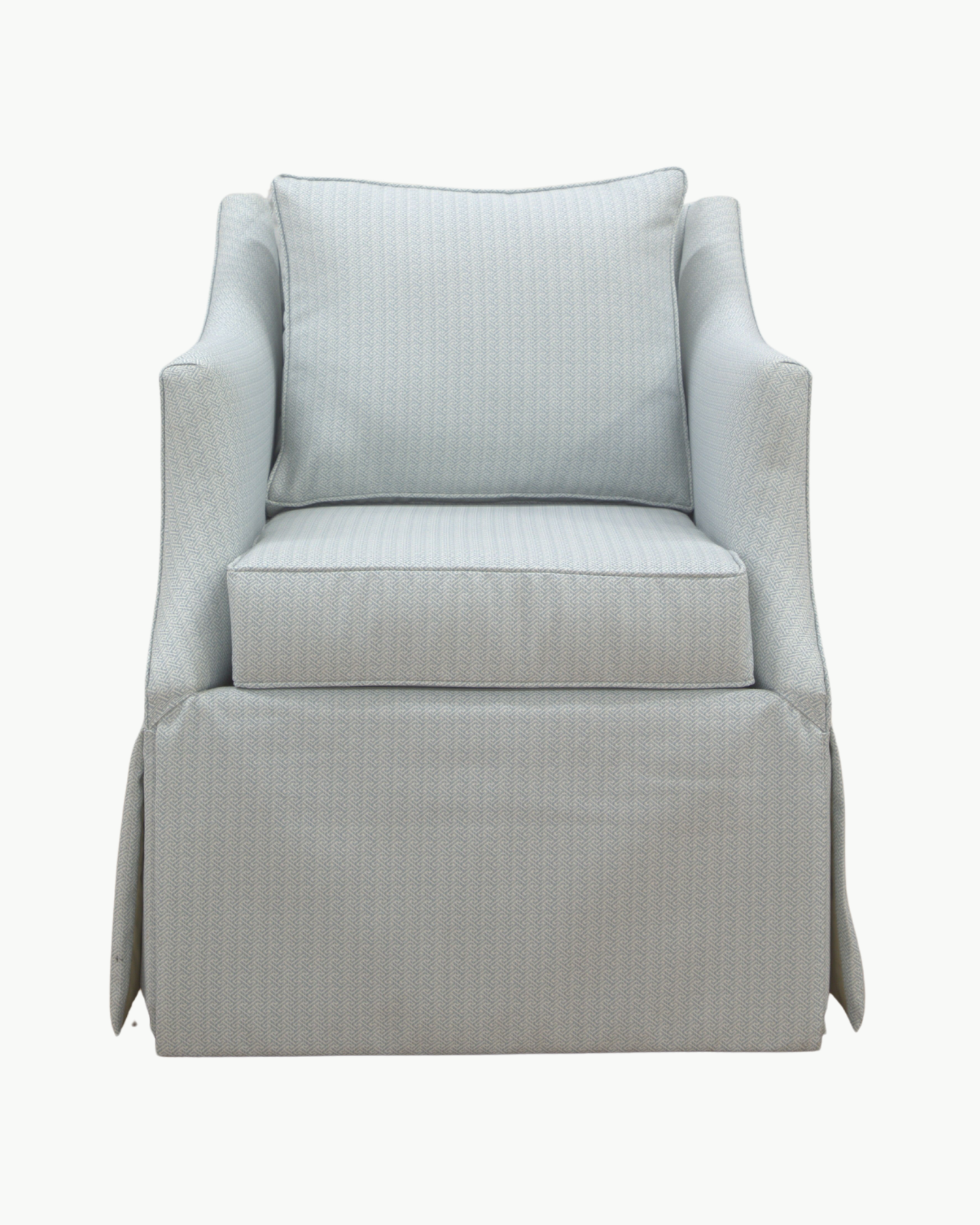 FACTORY | Poppy Swivel - Petite in Performance Greek Key Light Blue
