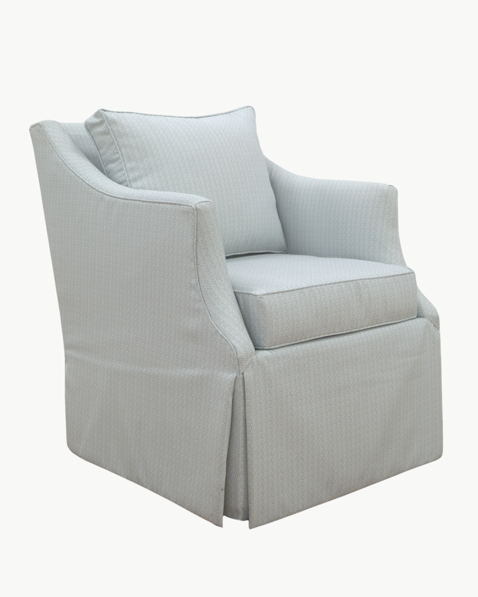 FACTORY | Poppy Swivel - Petite in Performance Greek Key Light Blue
