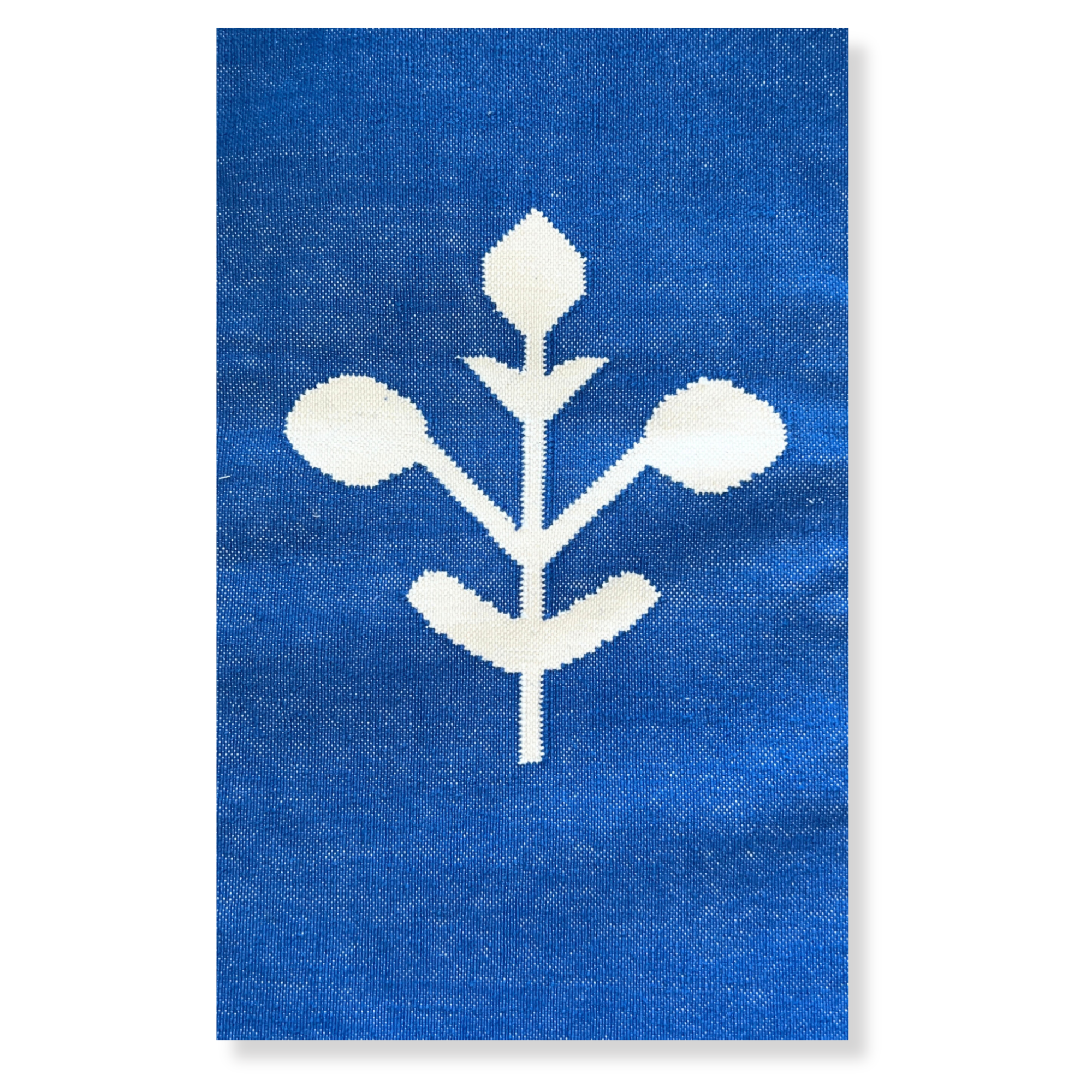 Marigold Dhurrie Rug Sample Blue