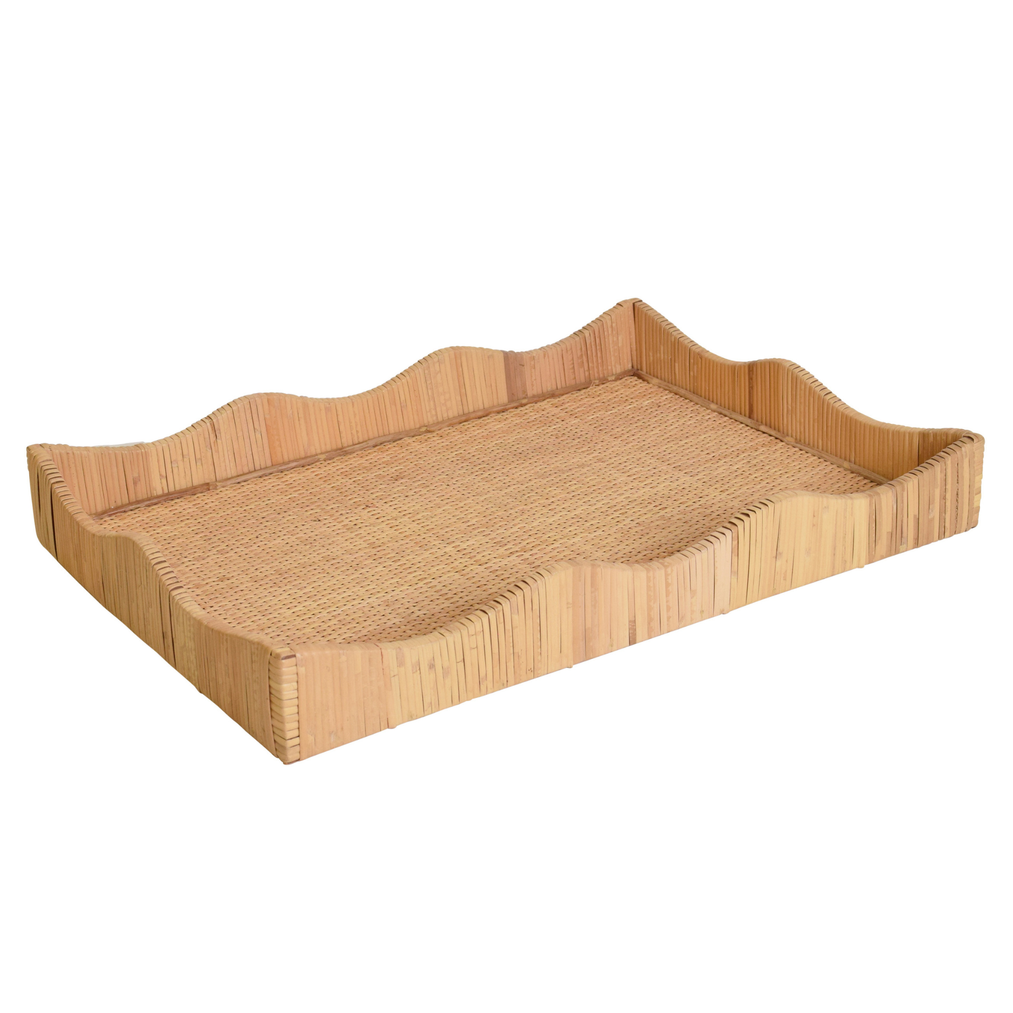 Wavy Rattan Tray