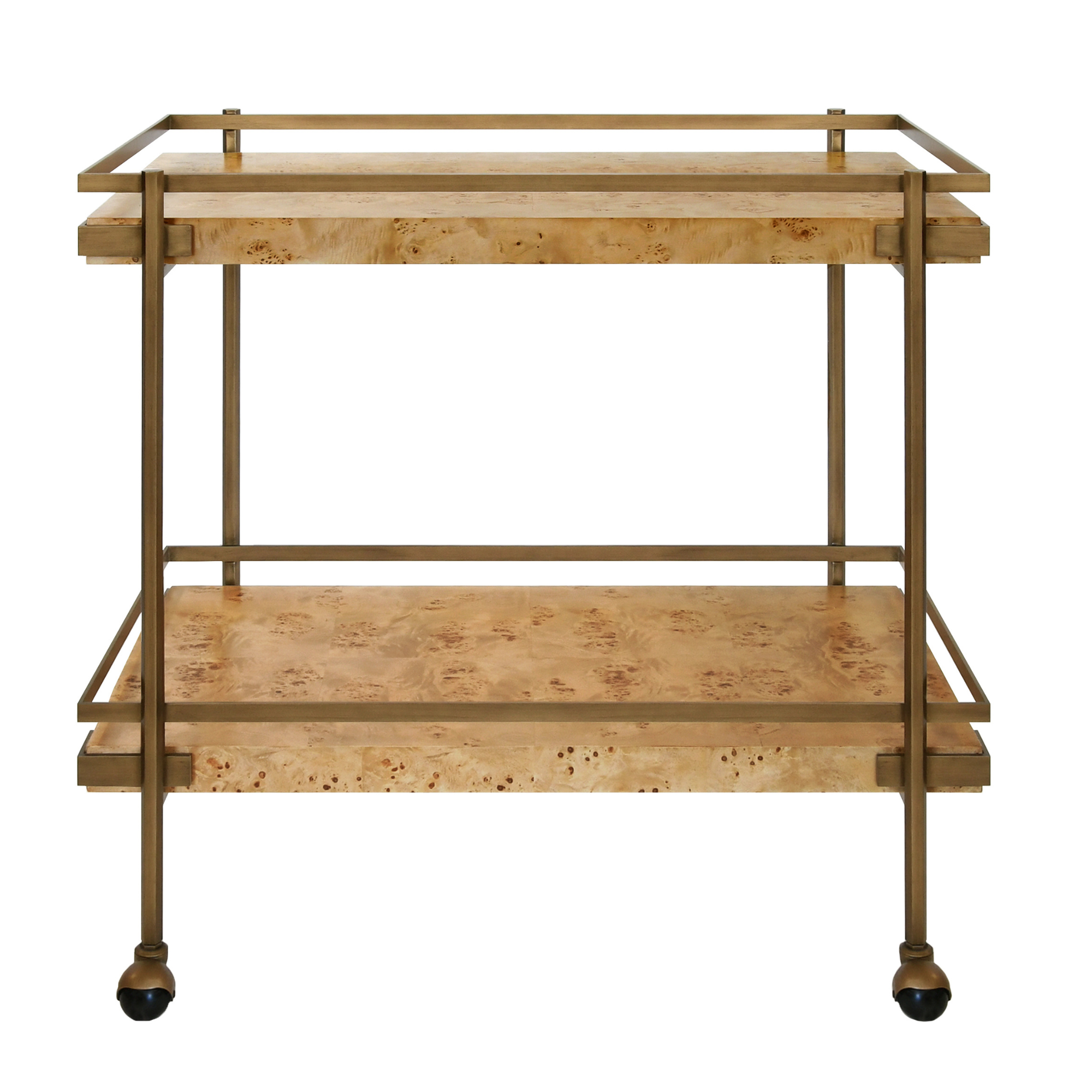 Goldie Burlwood Bar Cart