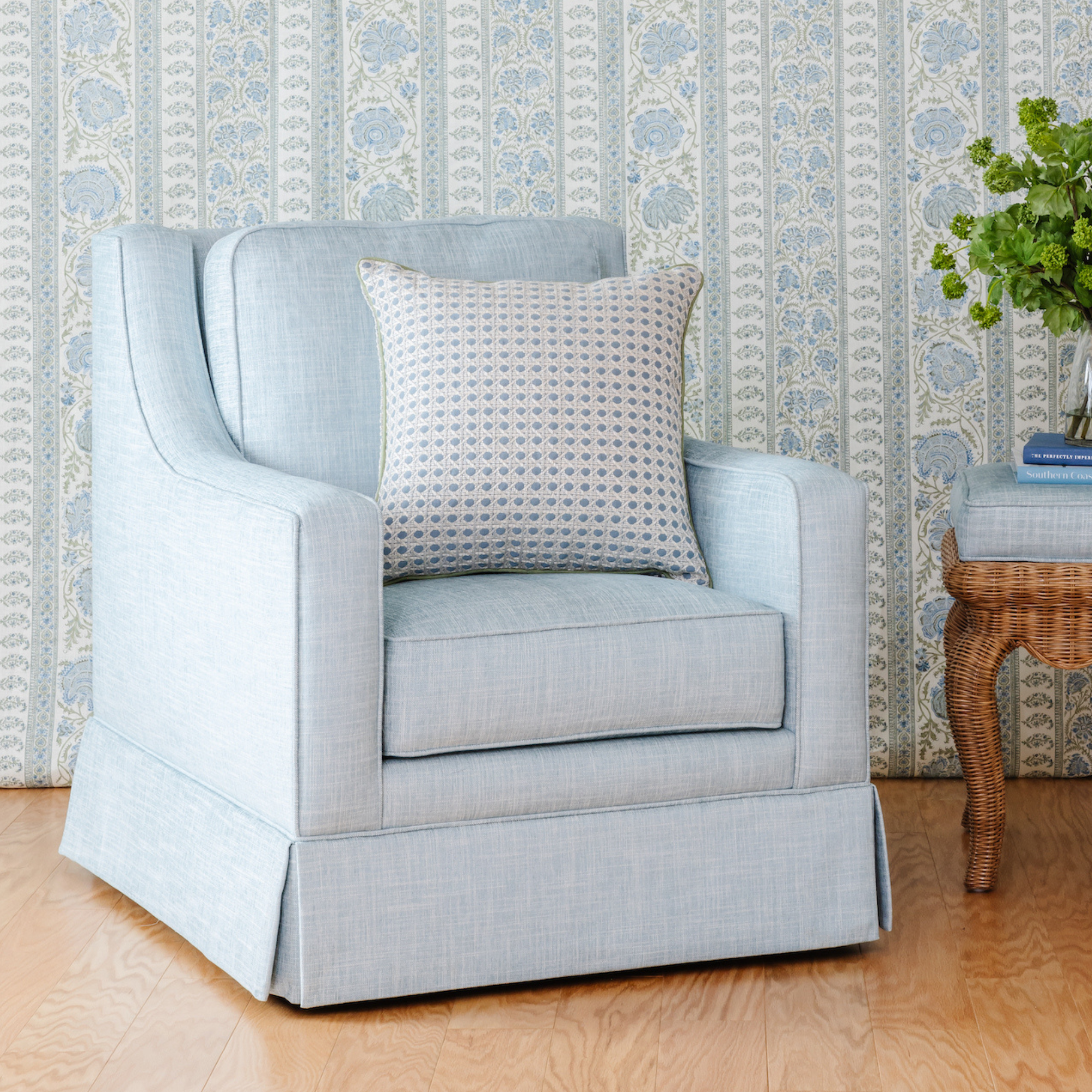 Monterey Woven Texture in Baltic Pillow Cover