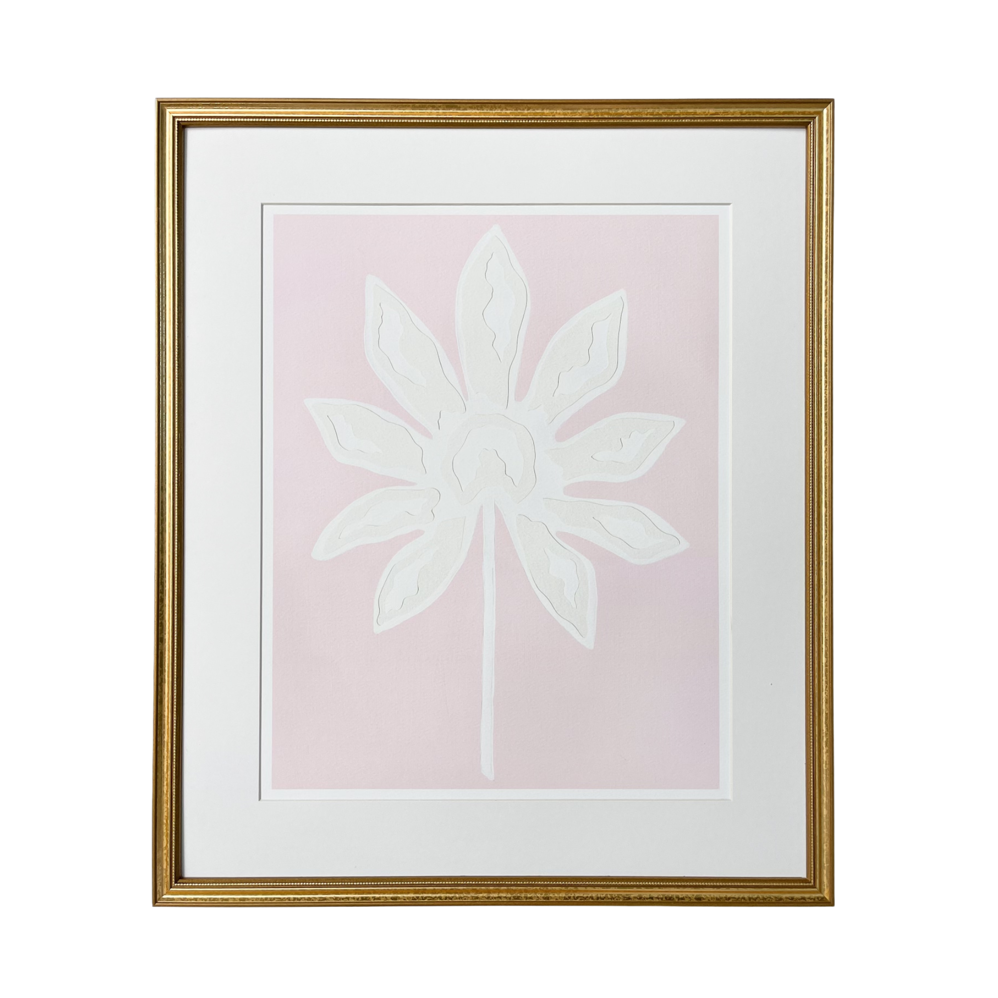 Pink Fatsia Leaf Print by Kendal Blanchard Art