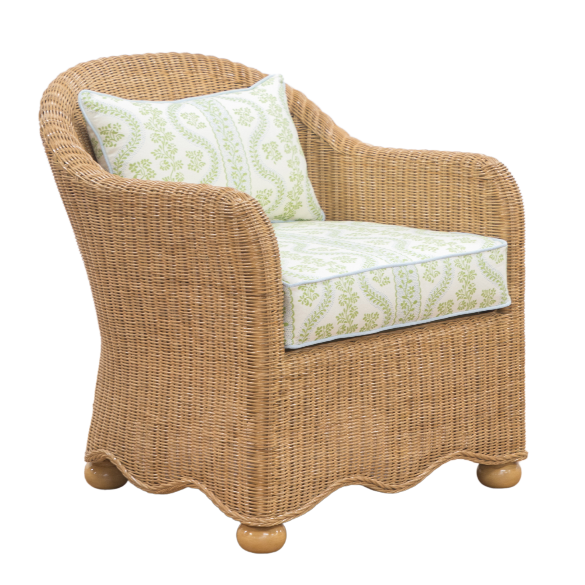 Wavy Wicker Lounge Chair
