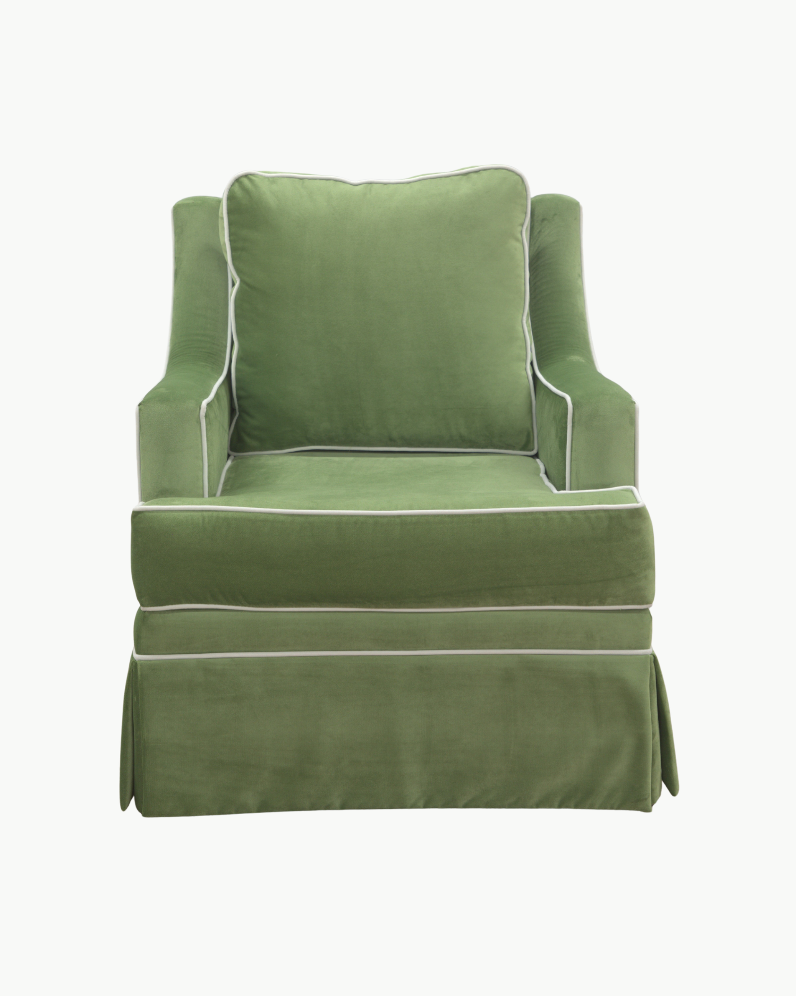 FACTORY | Quinn Chair in Milwood Velvet Lily Pad