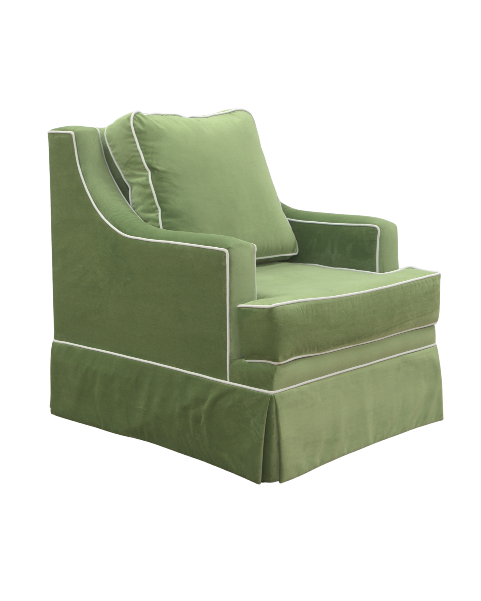 FACTORY | Quinn Chair in Milwood Velvet Lily Pad