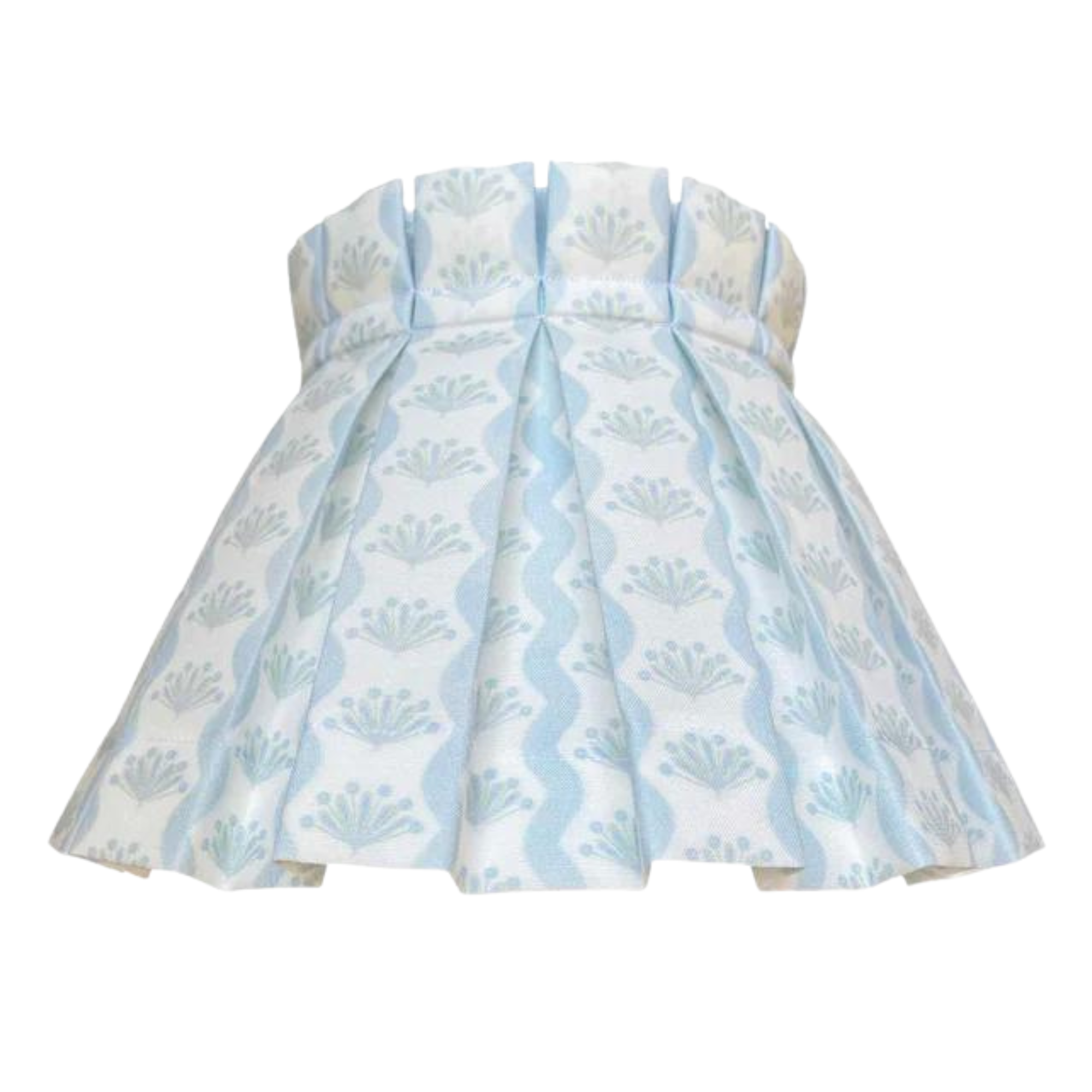 Baby Riviera Classic Box Pleat Lampshade in Pastel Blue