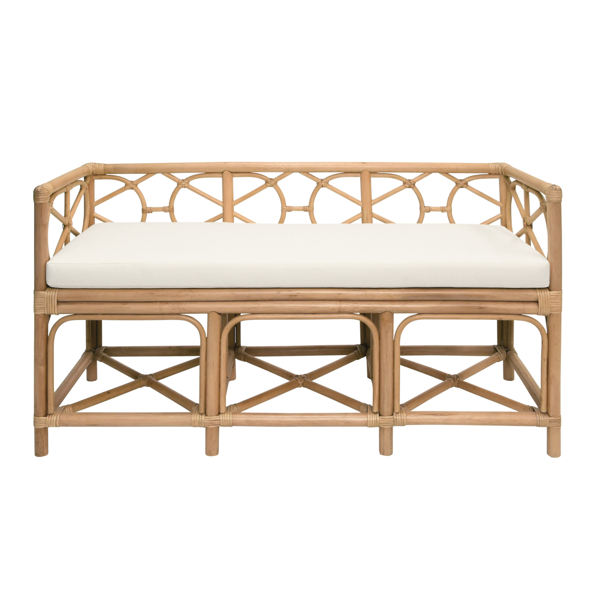 Palmetto Rattan Bench