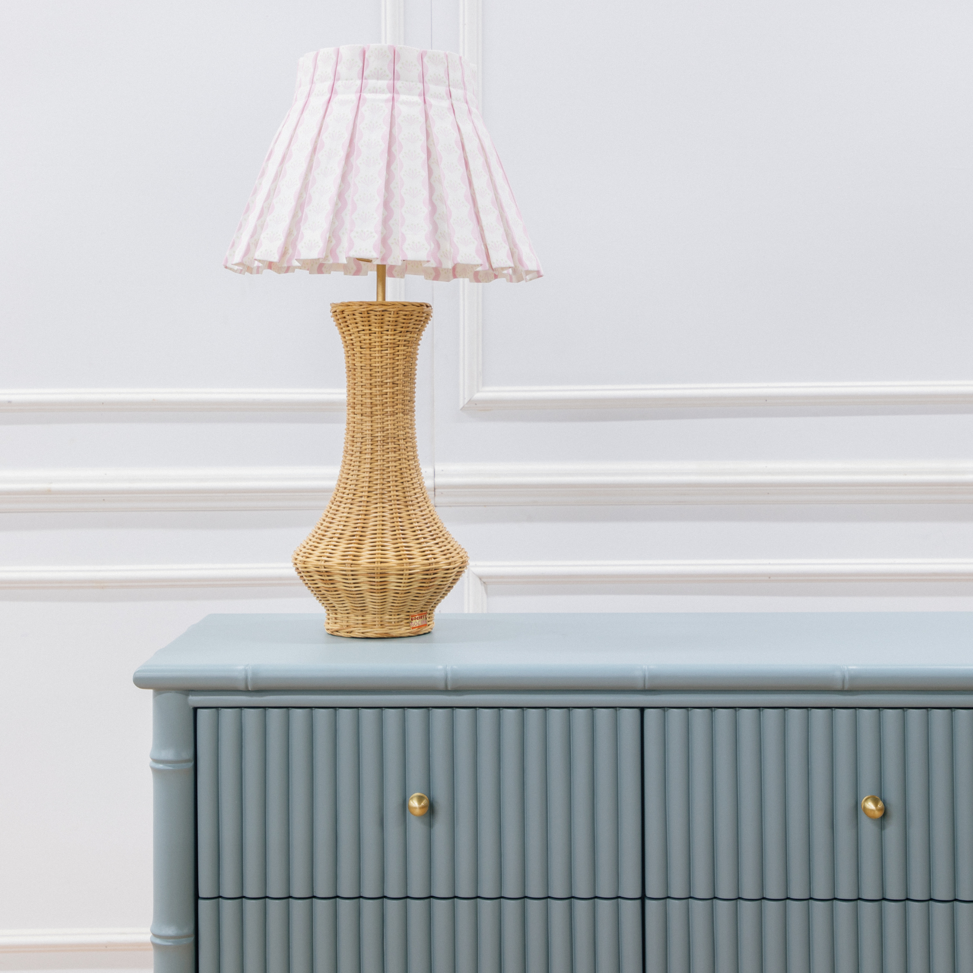 Baby Riviera Classic Box Pleat Lampshade in Pink