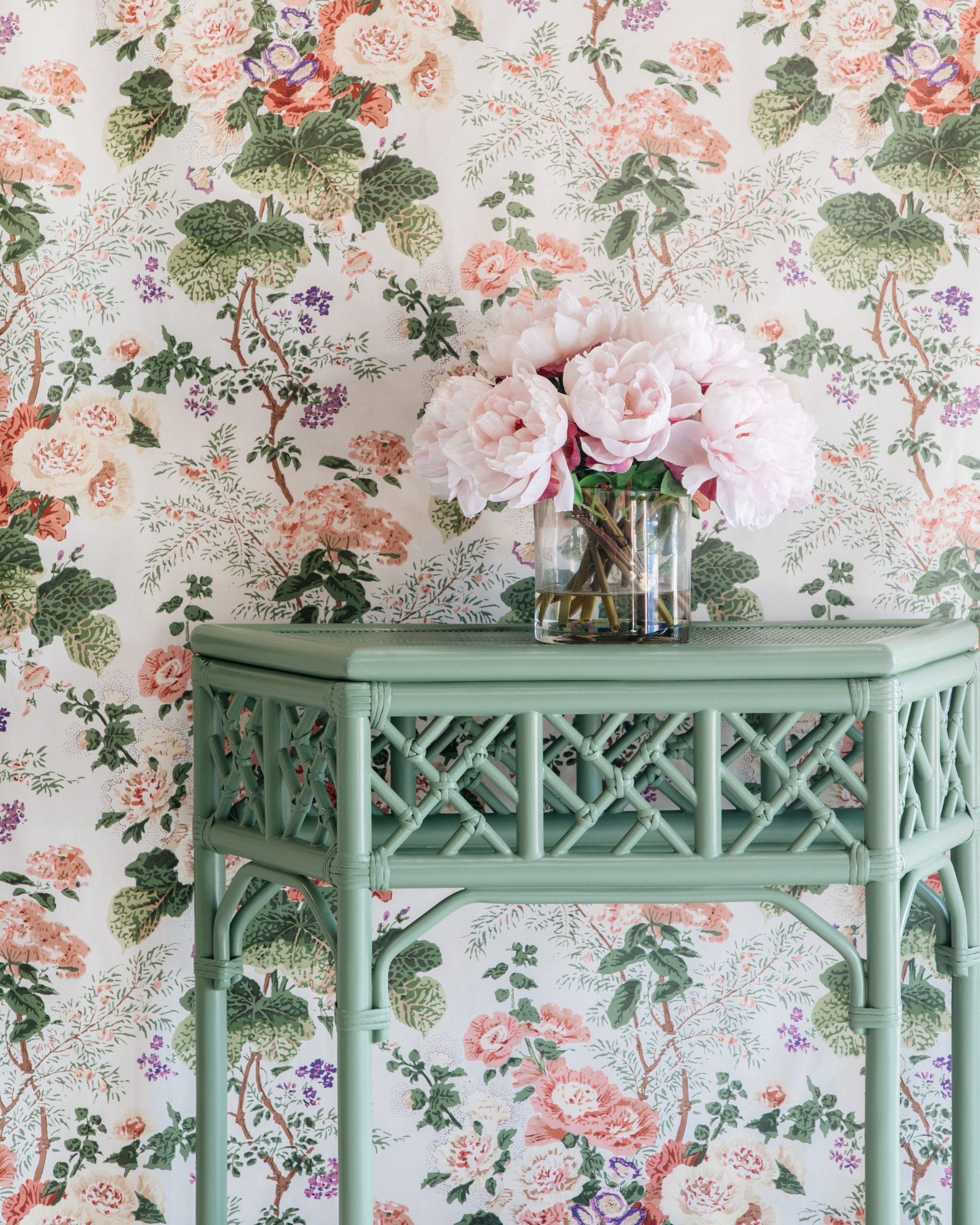 Rattan Demilune Table