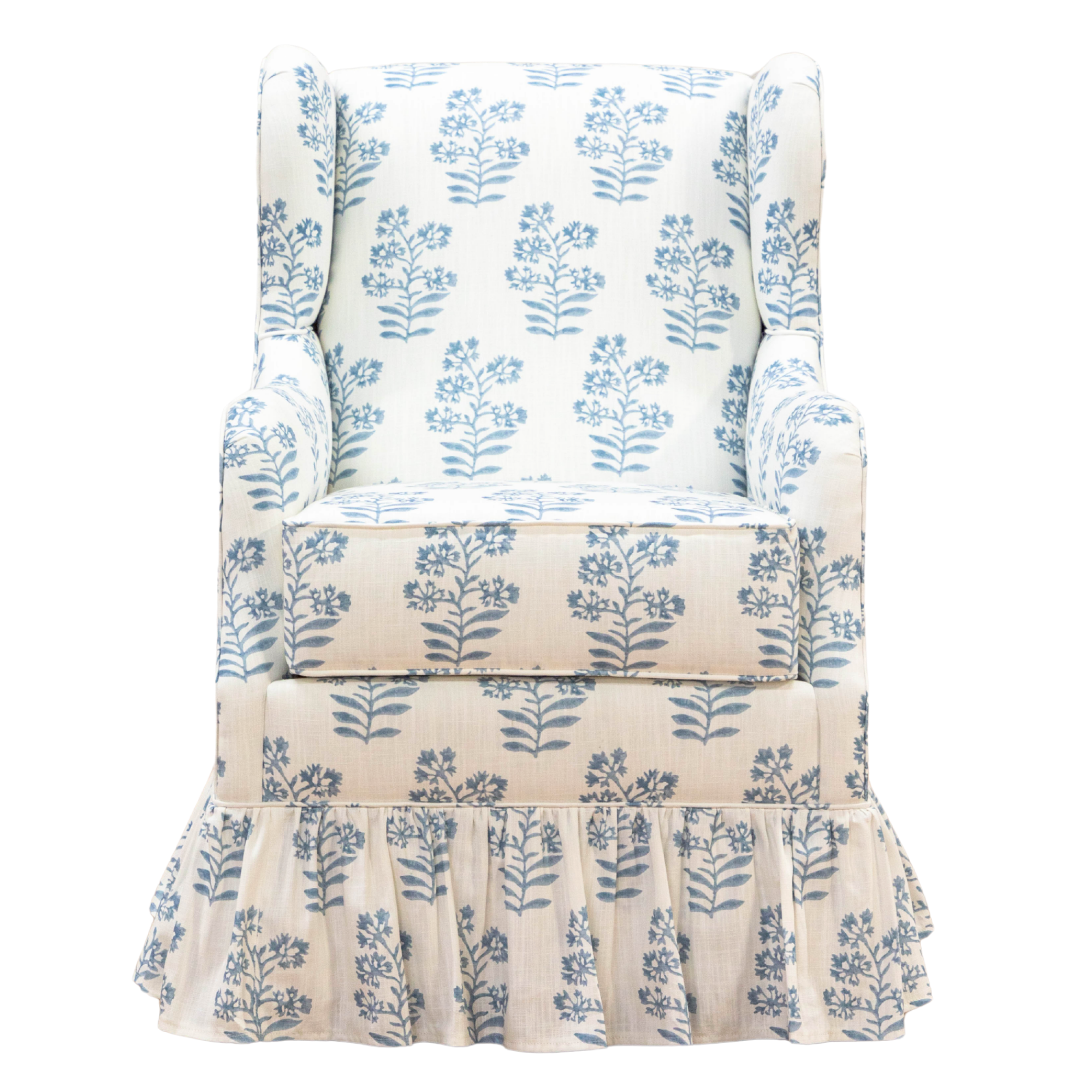 Austen Ruffle Swivel Rocker Glider