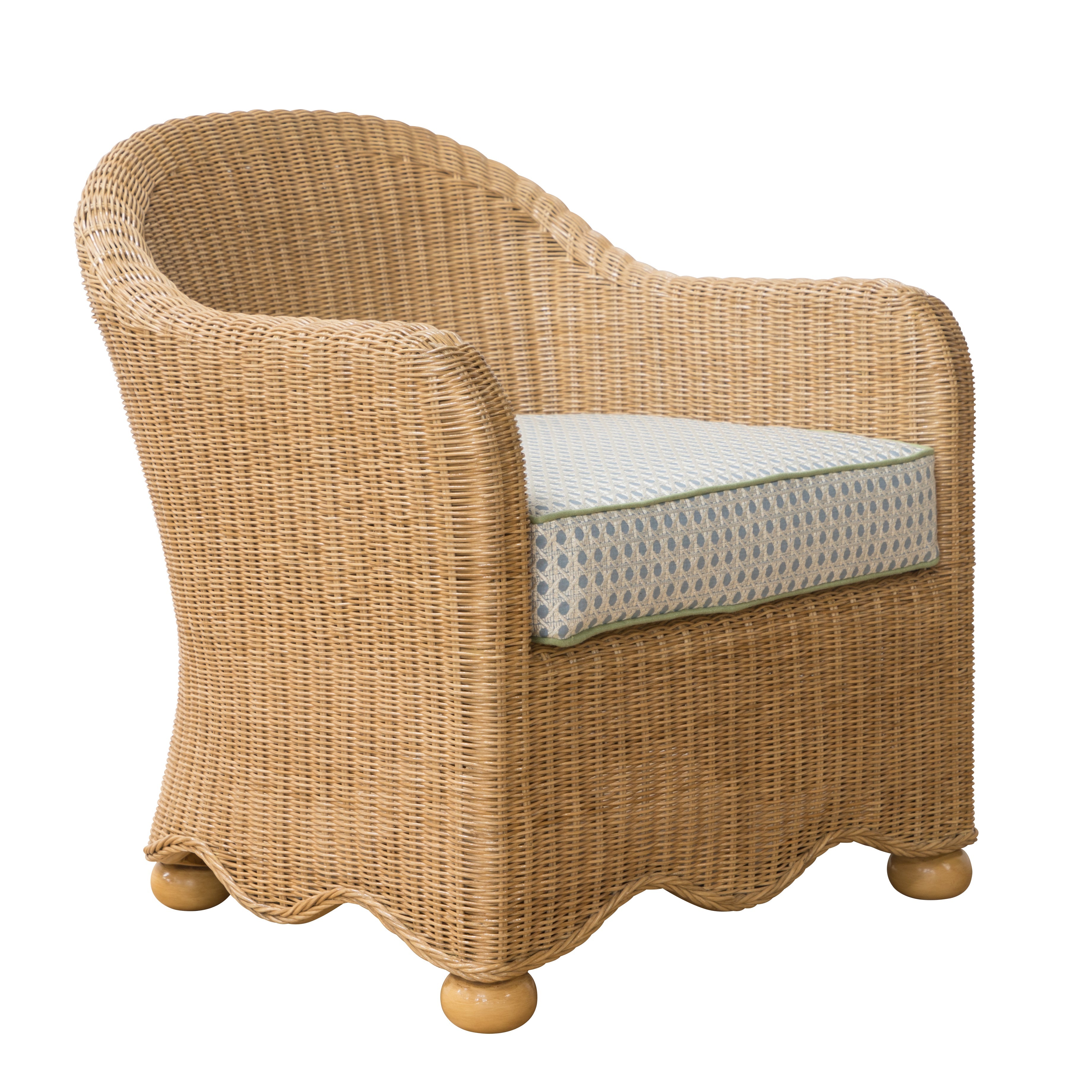 Wavy Wicker Lounge Chair - Monterey Woven Texture