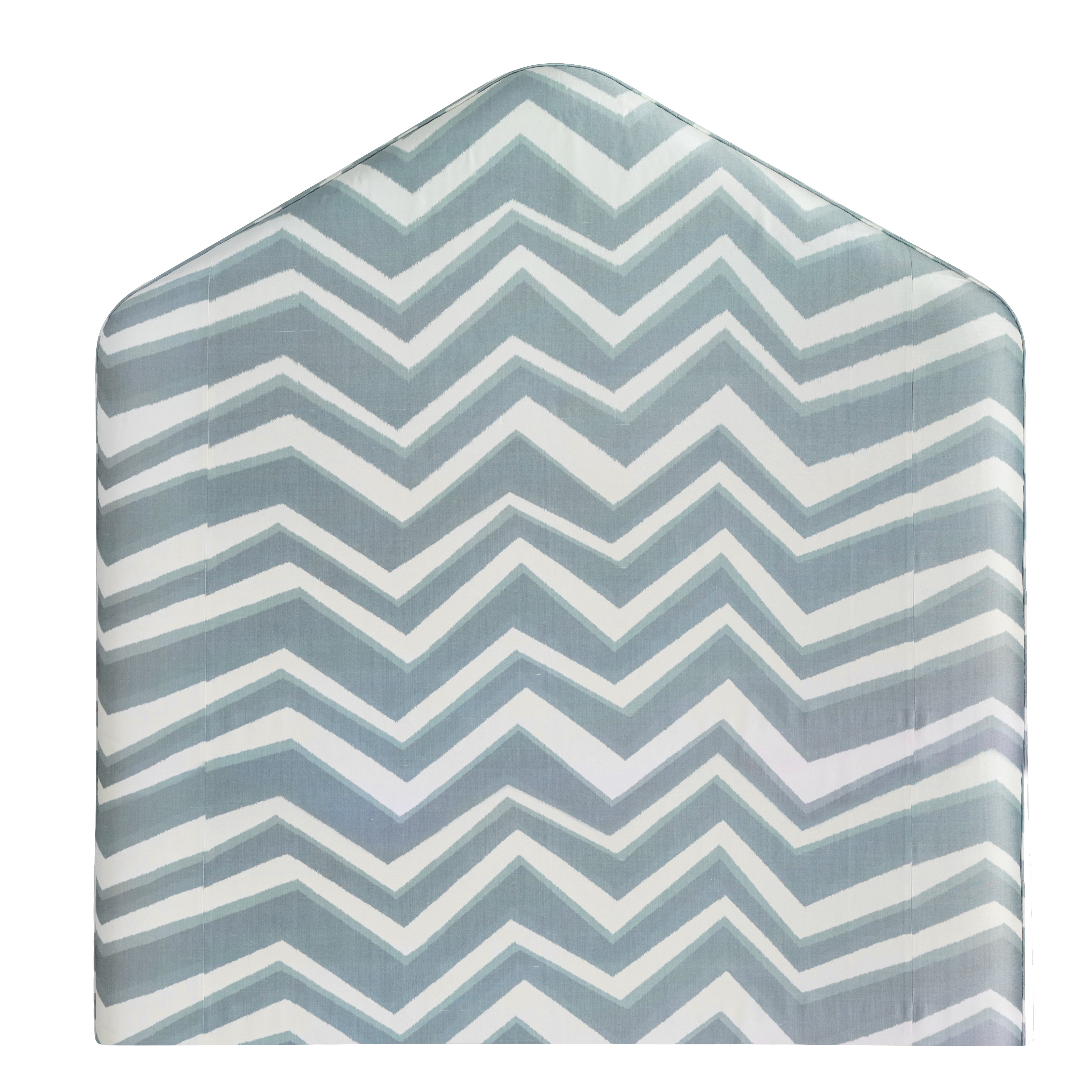 Hinsdale Headboard & Bedskirt Queen - Chevron Silk Print