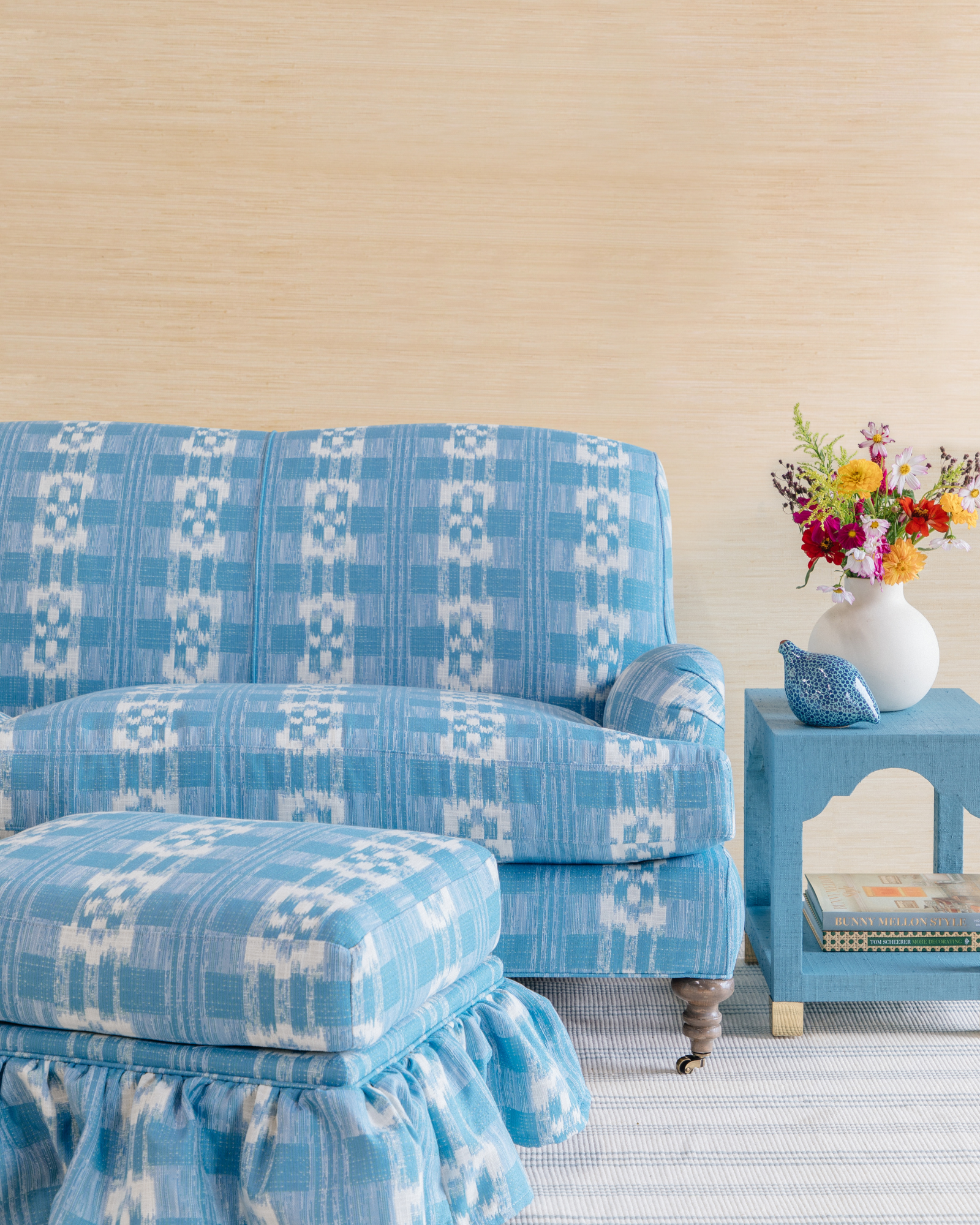 Jaimie Ruffle Ottoman