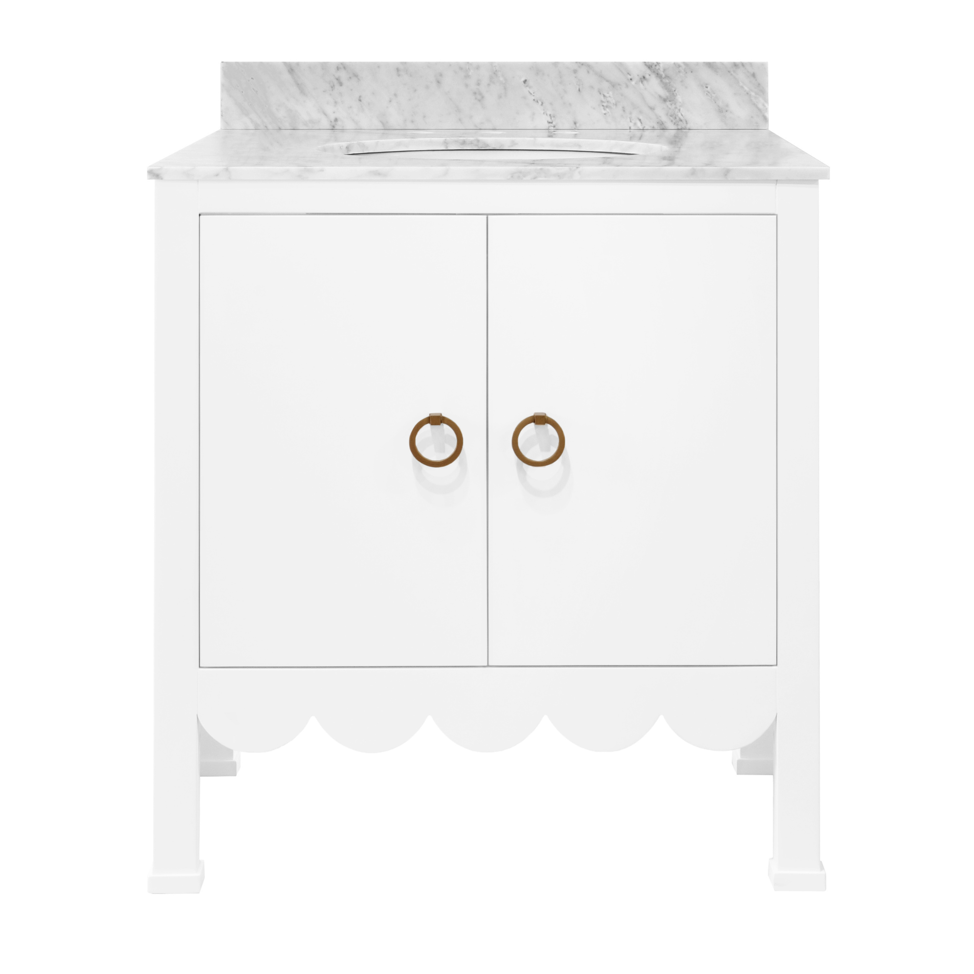 Capri Scalloped Vanity in White