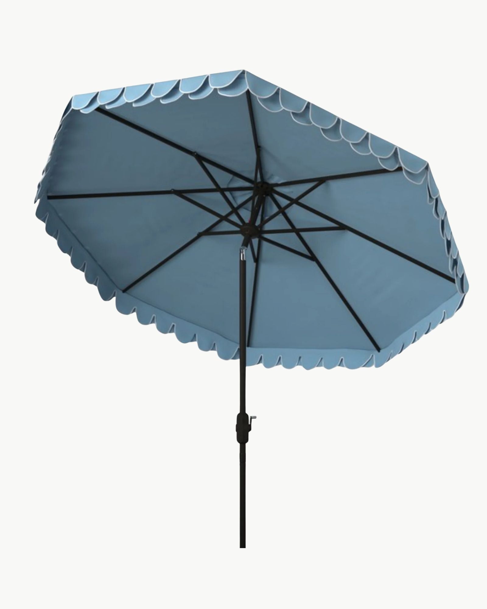Amalfi Double Scalloped Umbrella in French Blue