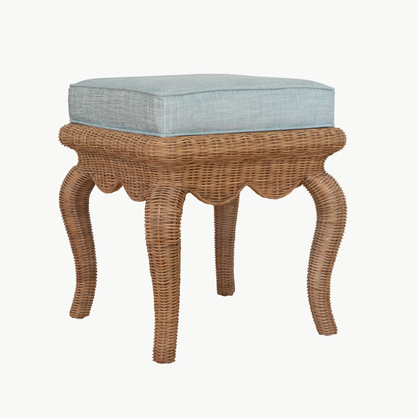 Amelia Scalloped Wicker Stool – Society Social