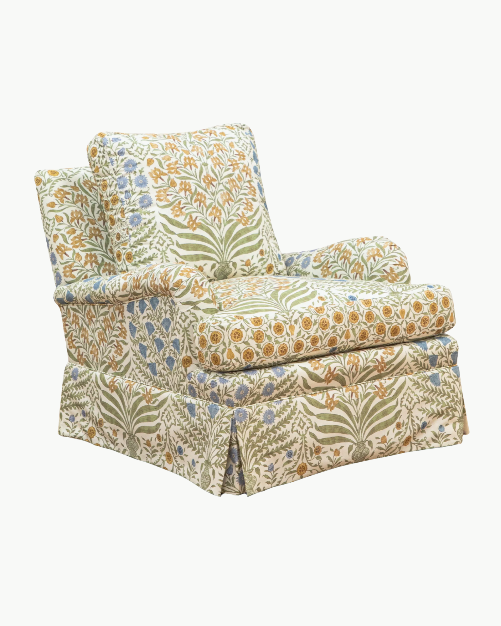Aurora Roll Arm Skirted Chair