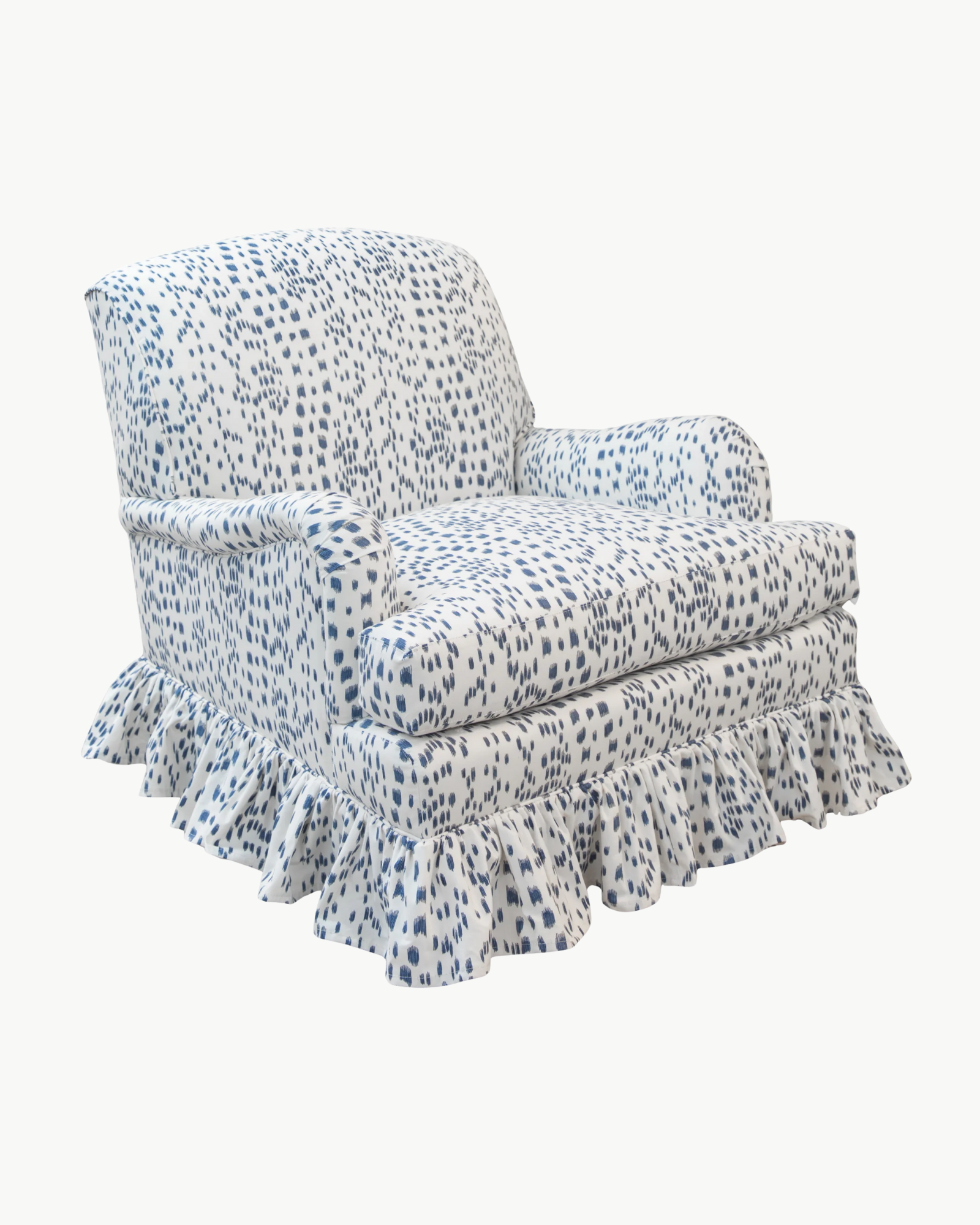 Aurora Roll Arm Tight Back Ruffle Chair