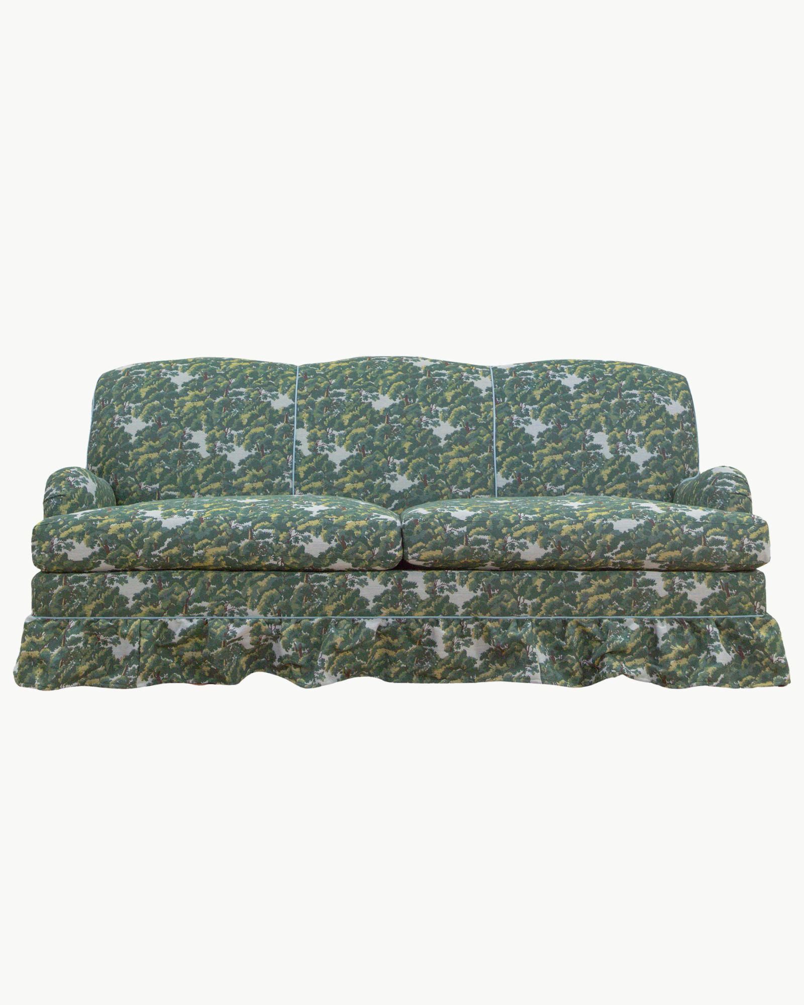 Aurora Roll Arm Tight Back Ruffle Sofa