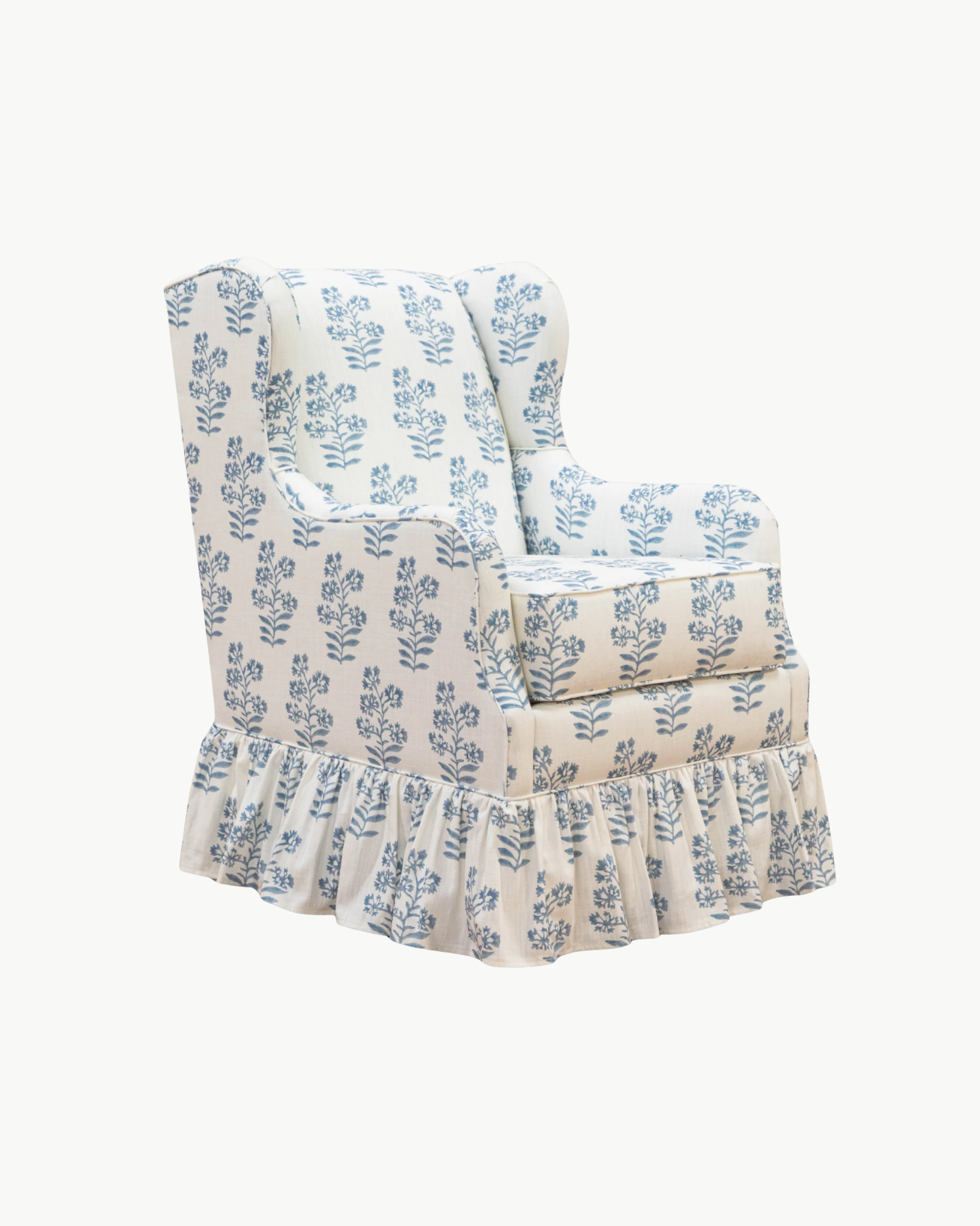 Austen Ruffle Swivel Rocker Glider