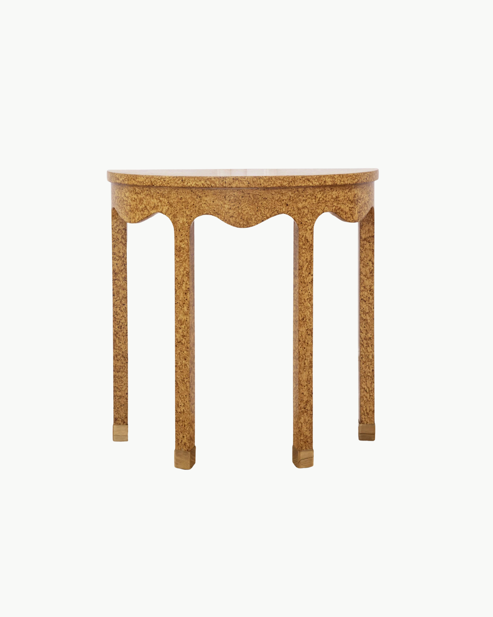 Wavy Burloise Demilune Table