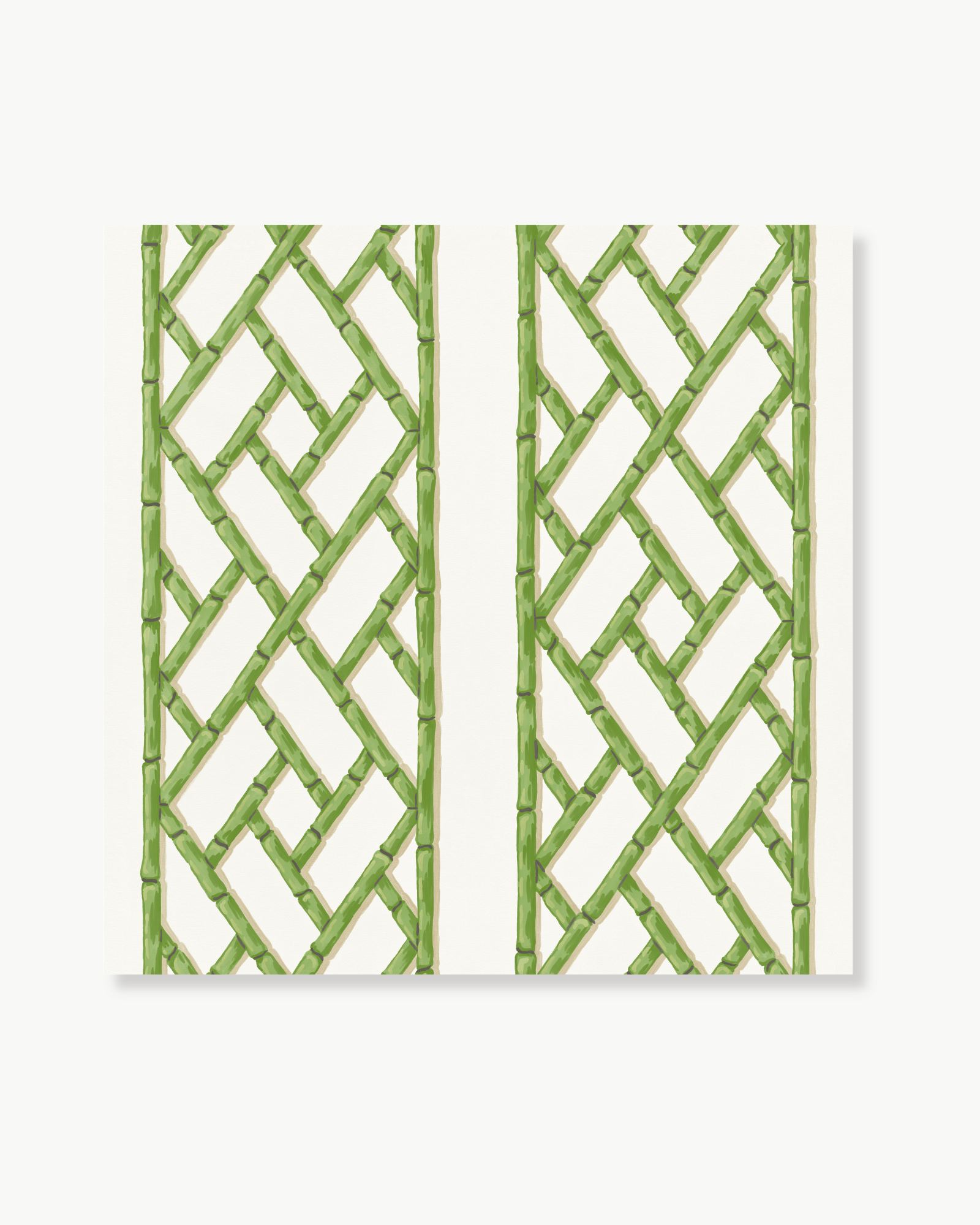 Bamboo Trellis Citrus Green Peel and Stick Wallpaper