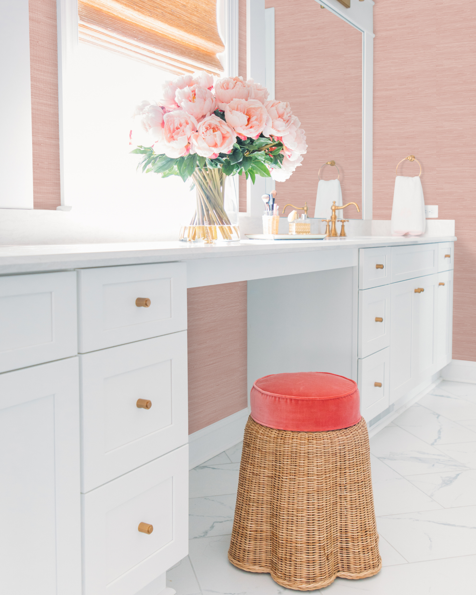 Berry Faux Grasscloth Peel and Stick Wallpaper Sample