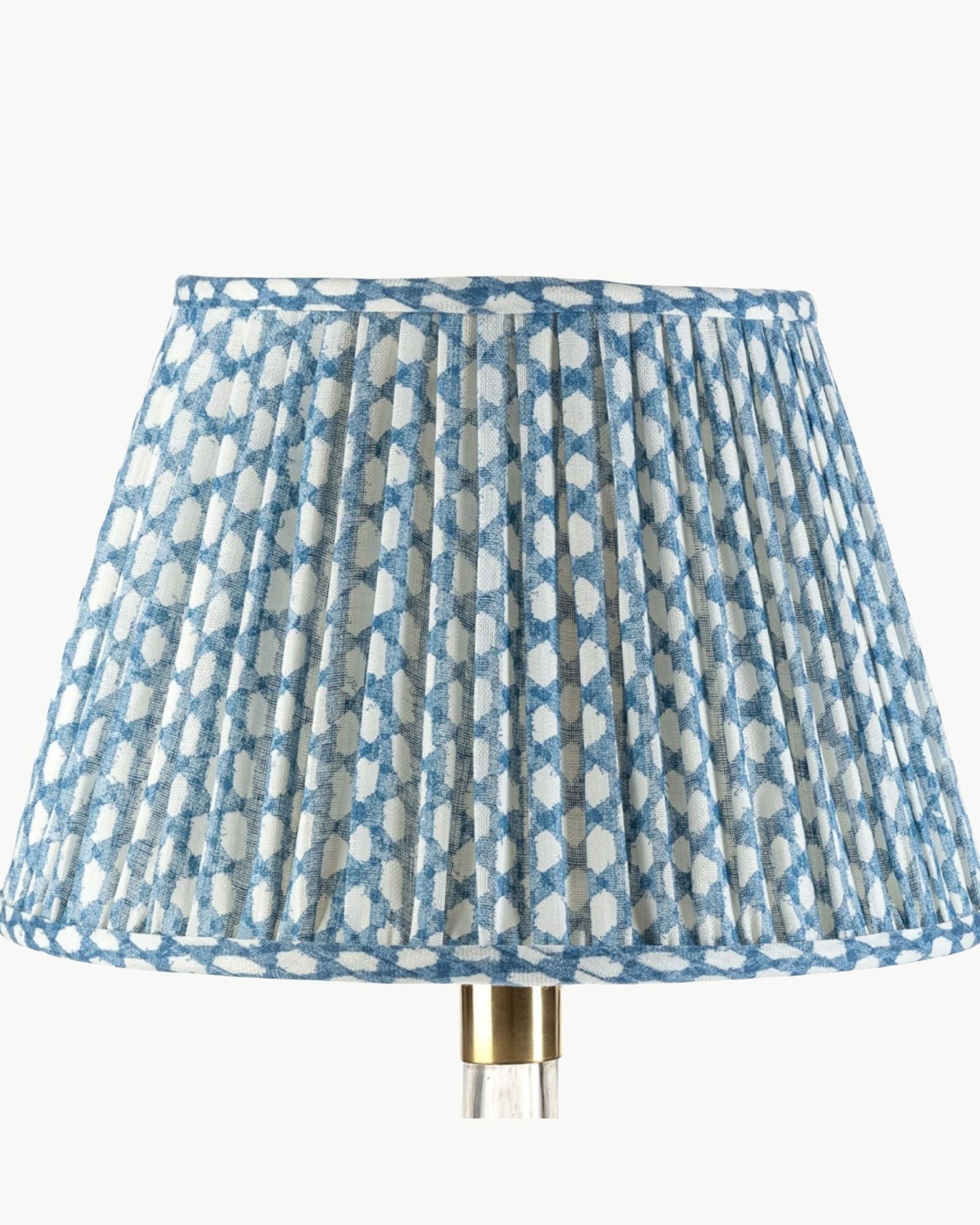Blue Wicker Lampshade