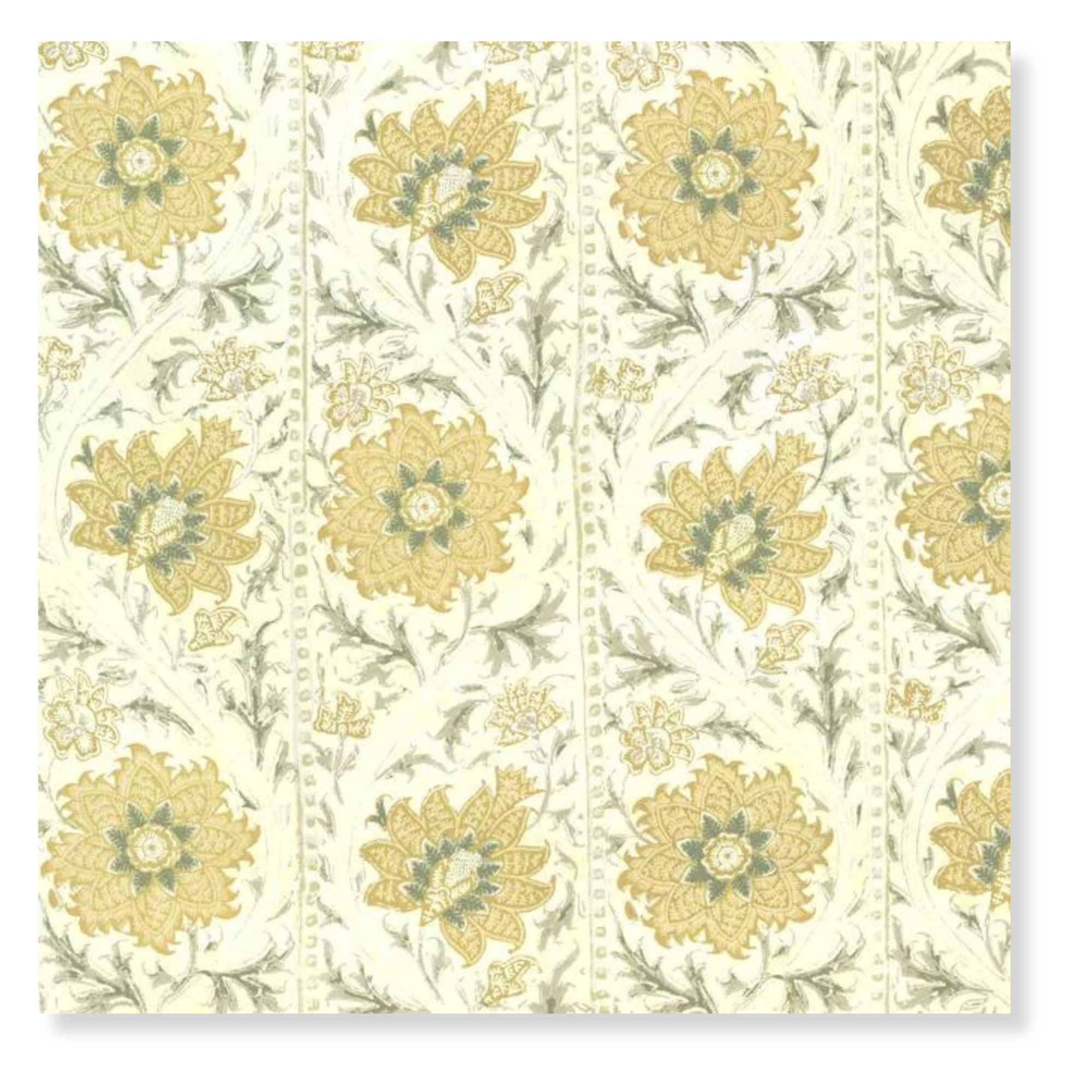 Calico Vine in Marigold Wallpaper