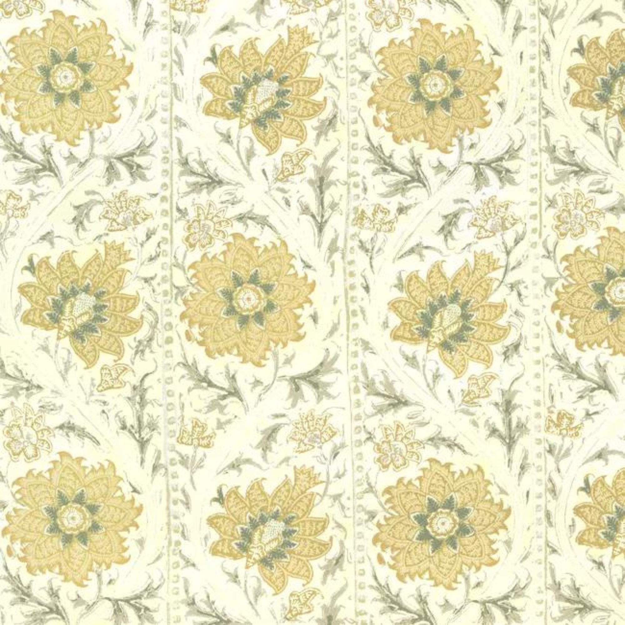 Calico Vine in Marigold Wallpaper