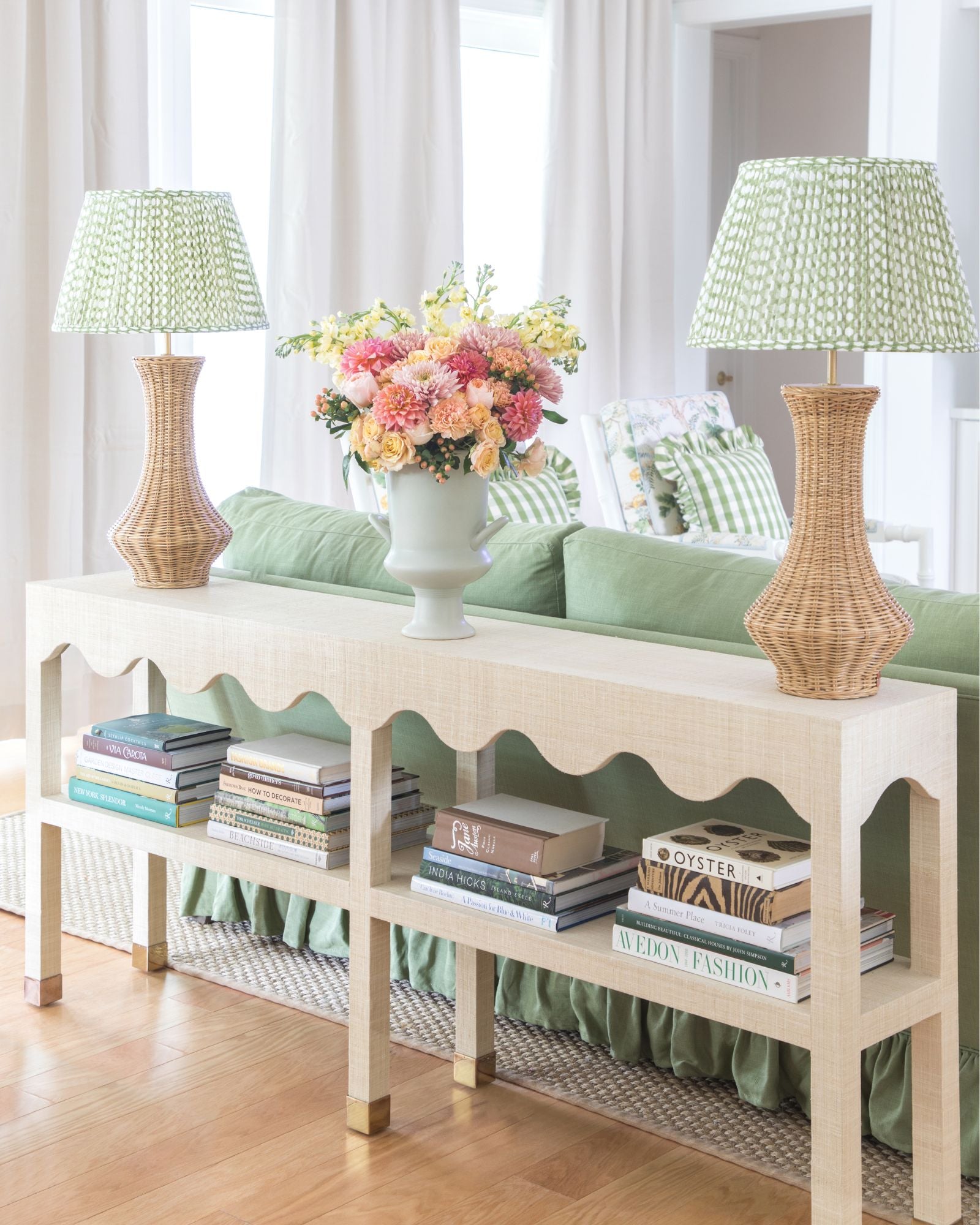 Carsten Check Leaf Ruffle Pillow Cover