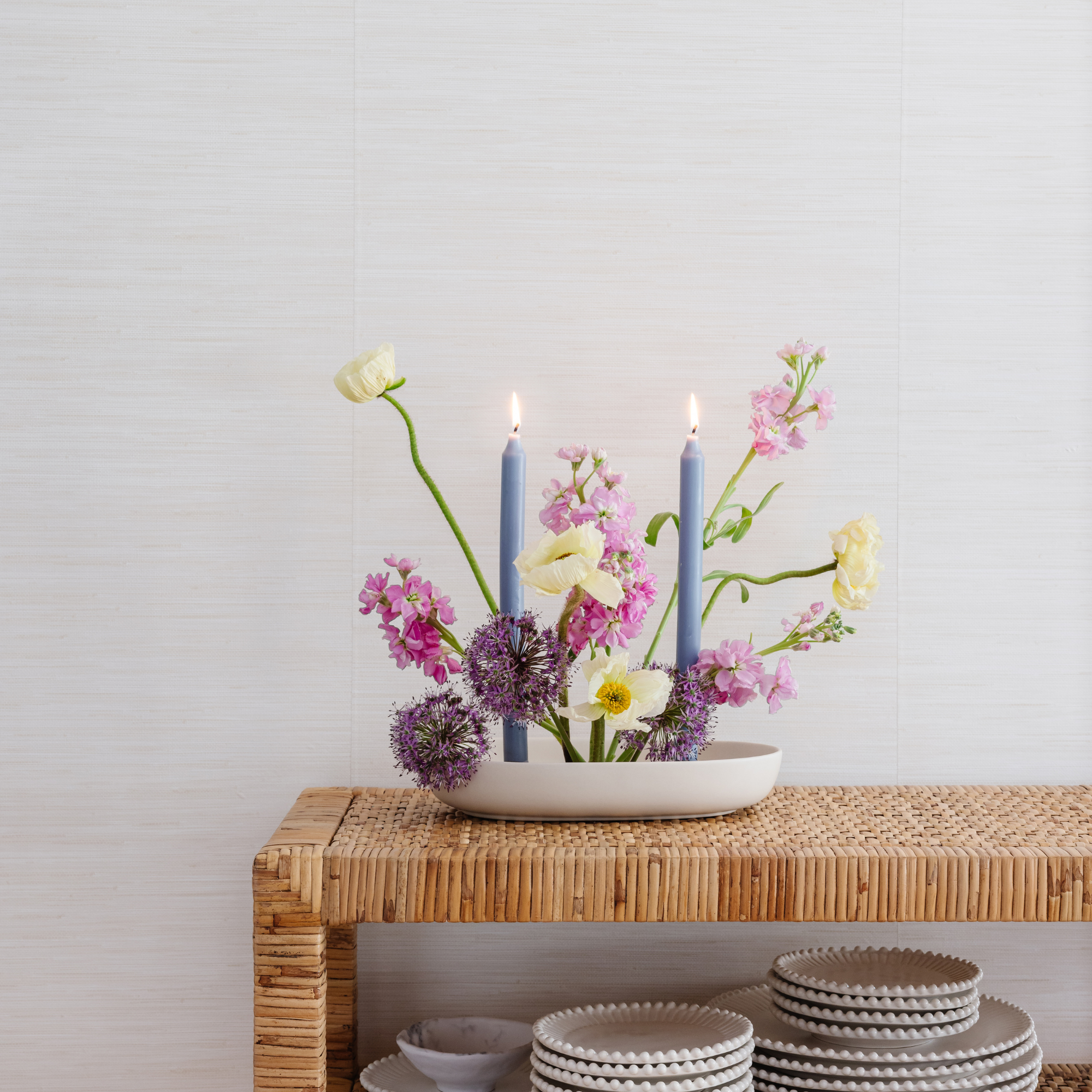 Cashmere Faux Grasscloth Peel and Stick Wallpaper